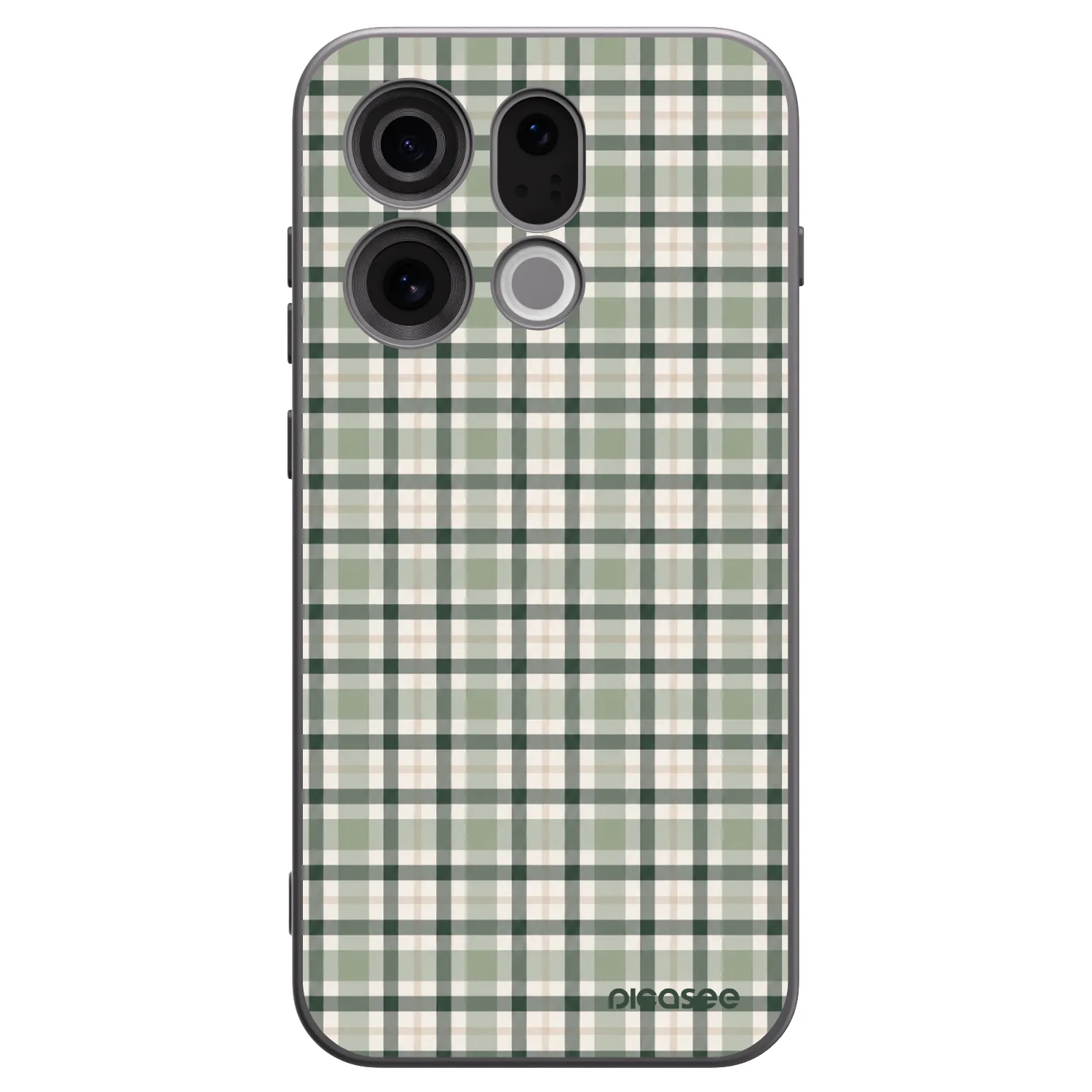 Picasee OPPO Find X9 Hülle - Schwarzes Silikon - Sage Tartan
