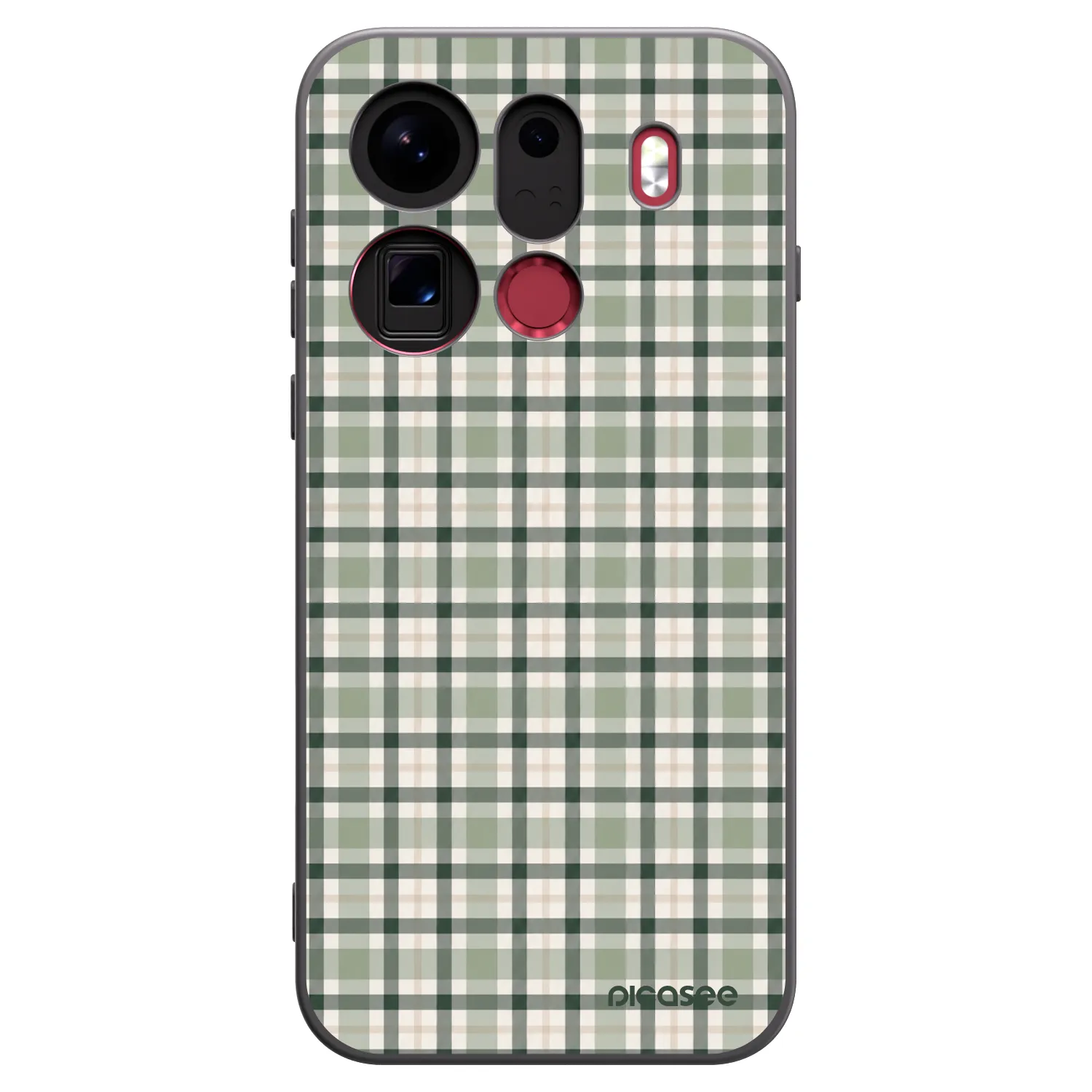 Picasee OPPO Find X9 Pro Hülle - Schwarzes Silikon - Sage Tartan