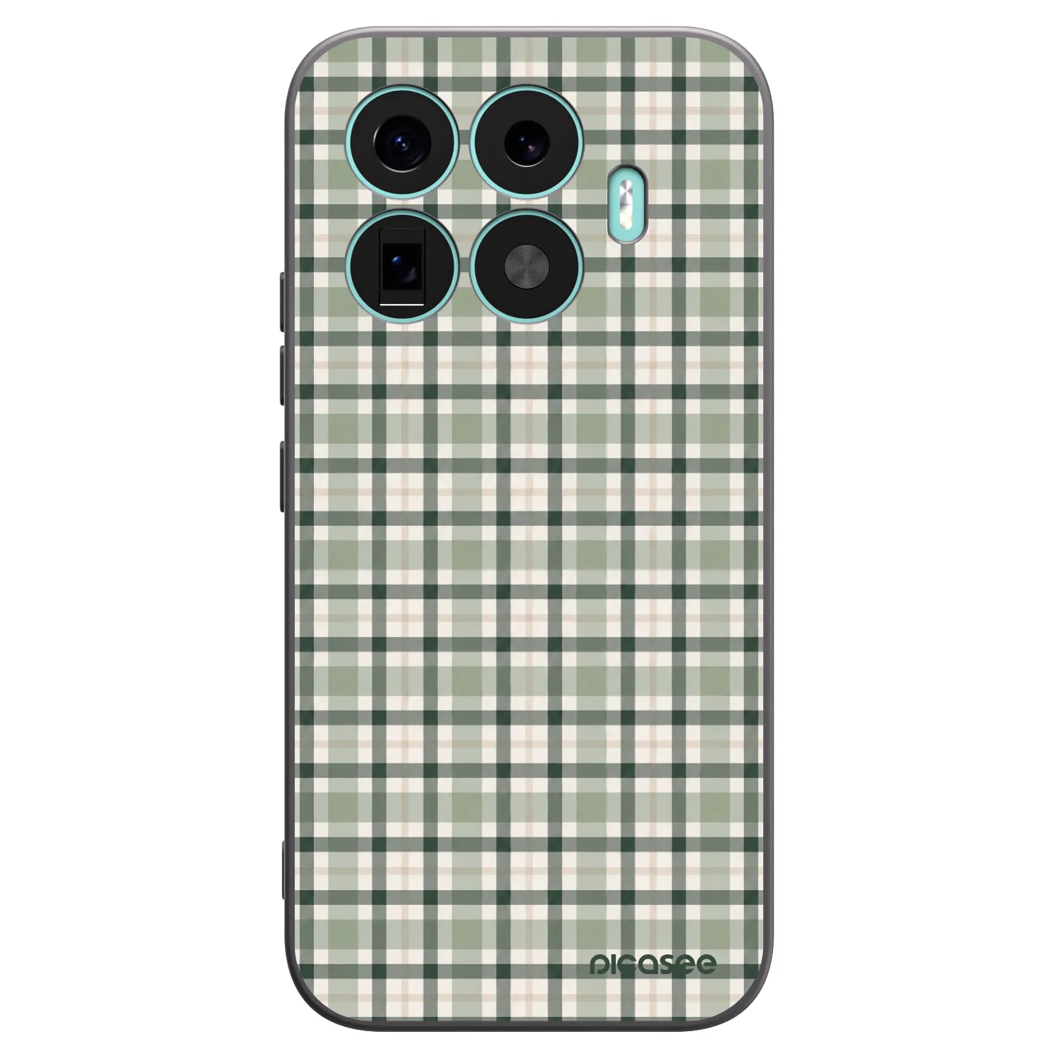 Picasee Xiaomi 17T Hülle - Schwarzes Silikon - Sage Tartan