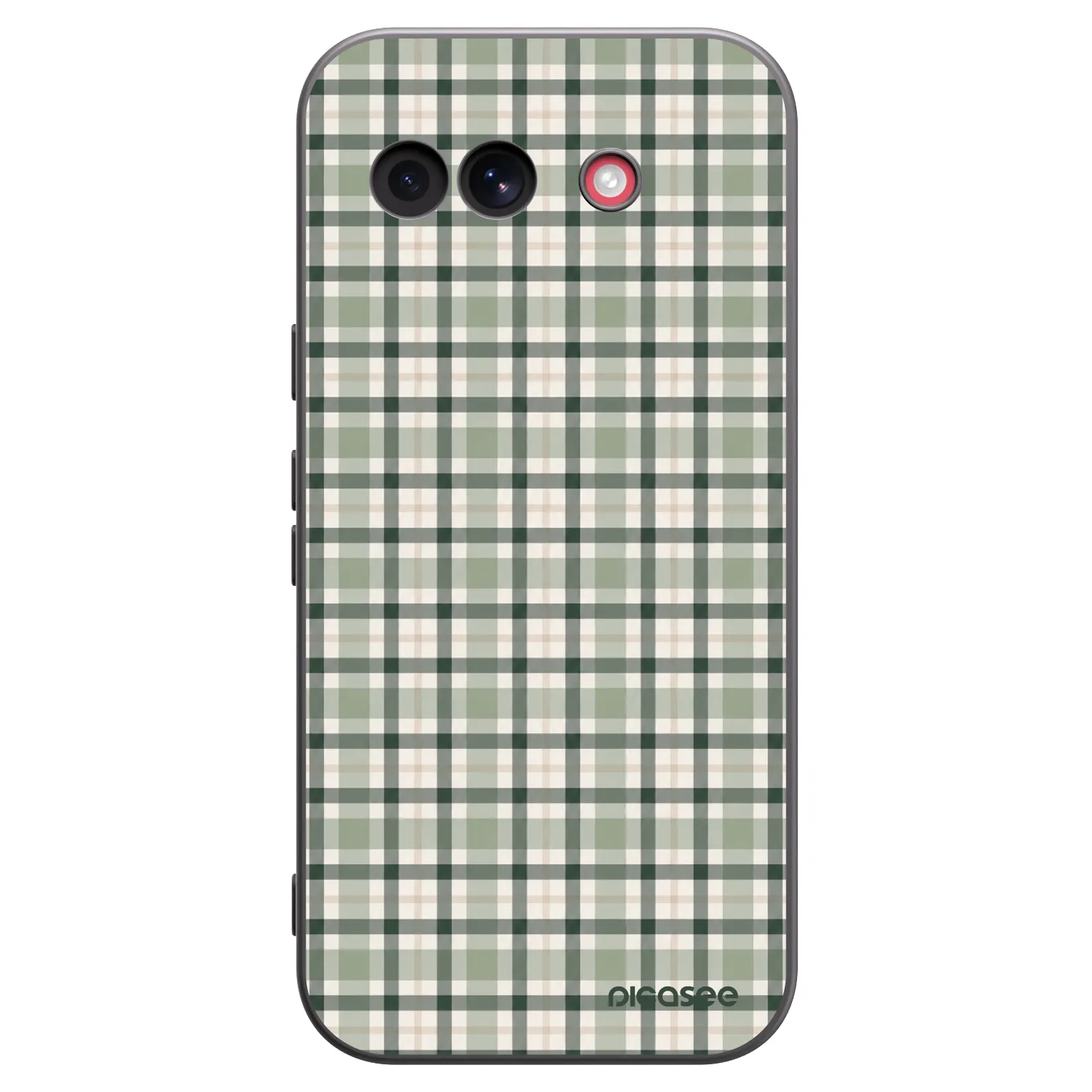 Picasee Google Pixel 10a Hülle - Schwarzes Silikon - Sage Tartan