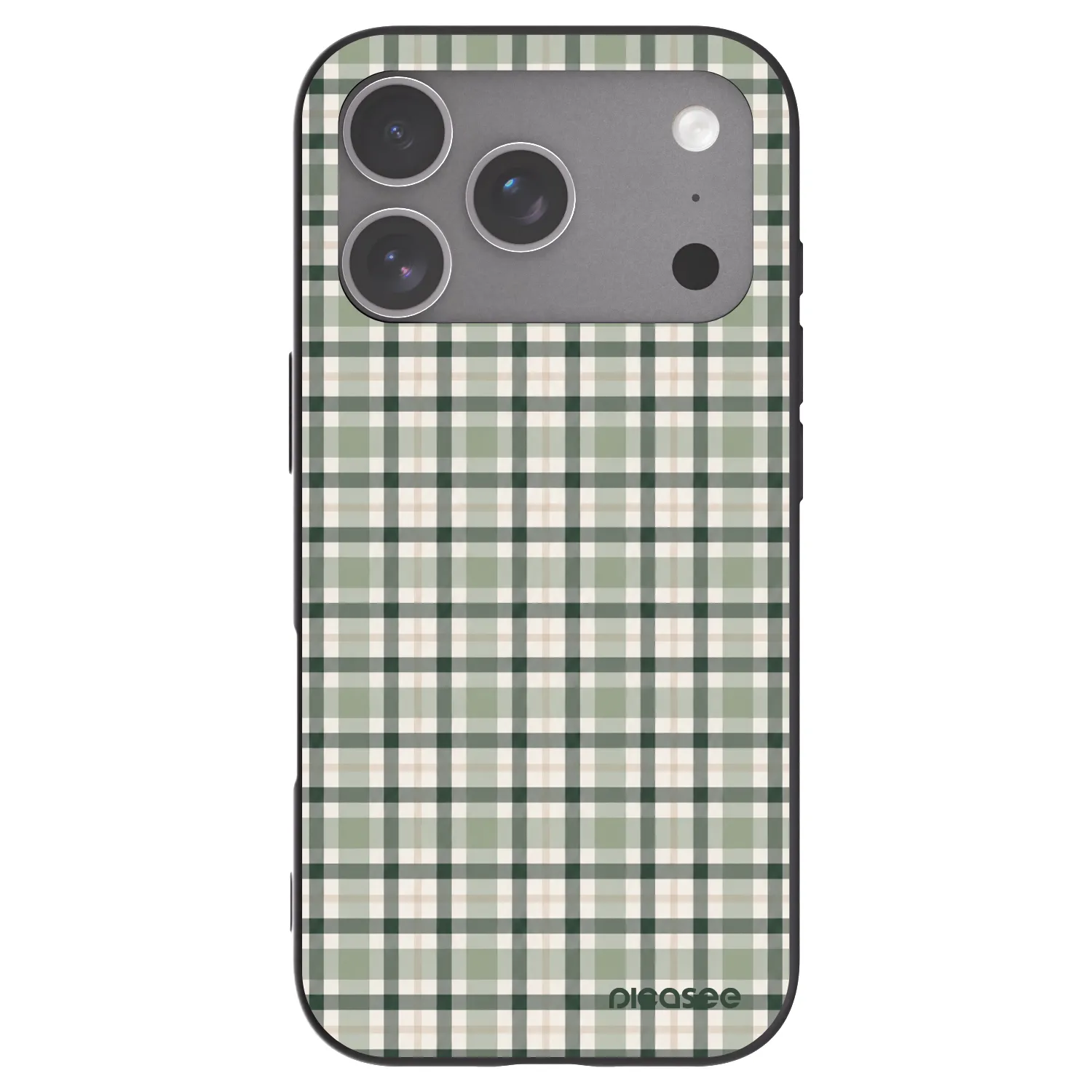 Picasee Apple iPhone 18 Pro Hülle - Schwarzes Silikon - Sage Tartan