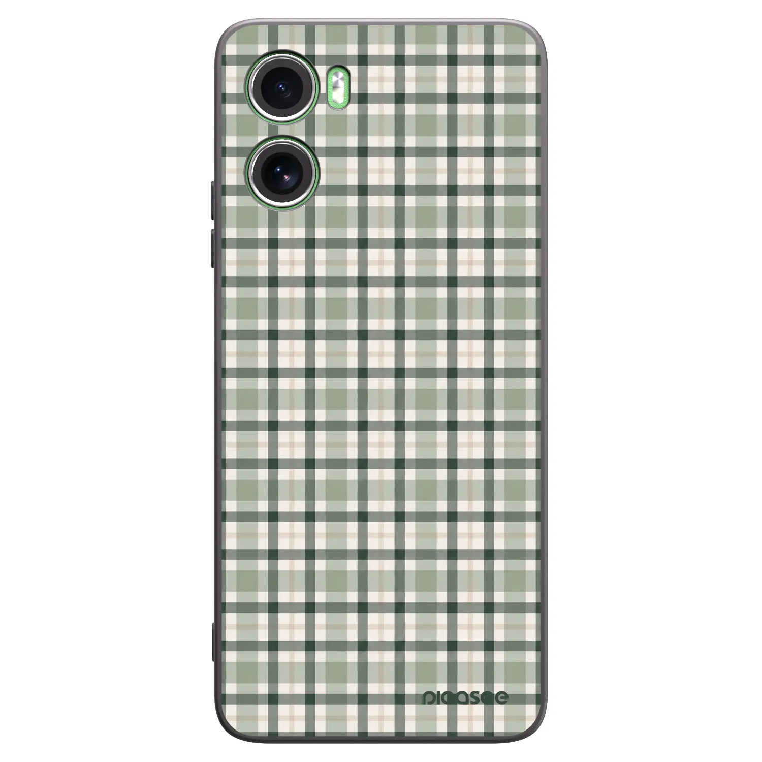 Picasee Motorola Moto G06 Hülle - Schwarzes Silikon - Sage Tartan