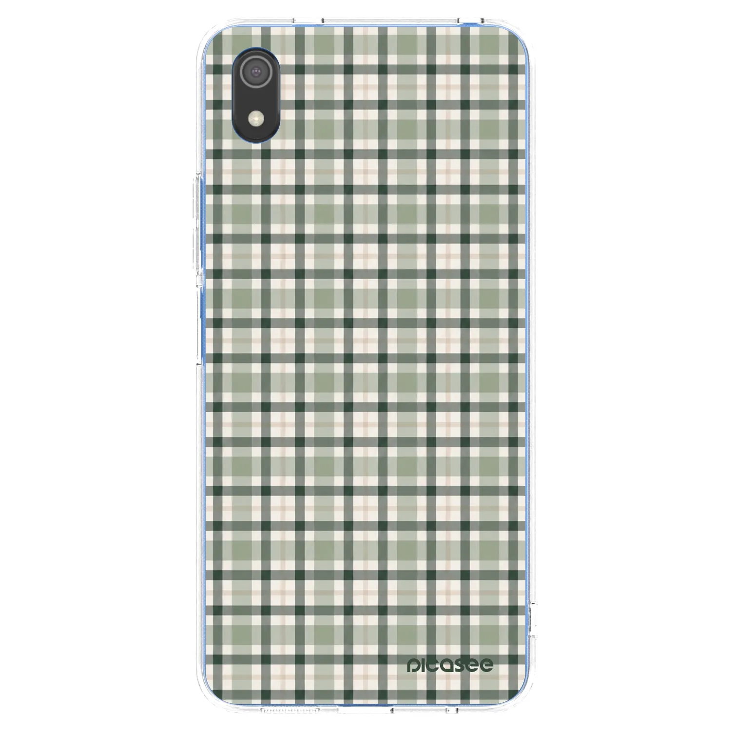 Picasee Xiaomi Redmi 7A Hülle - Transparentes Silikon - Sage Tartan