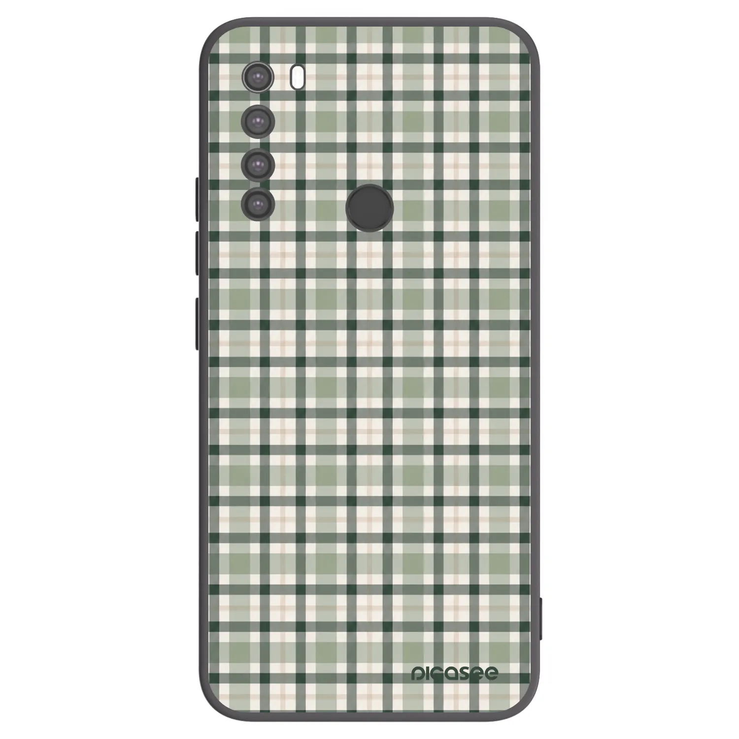 Picasee Xiaomi Redmi Note 8 Hülle - Schwarzes Silikon - Sage Tartan