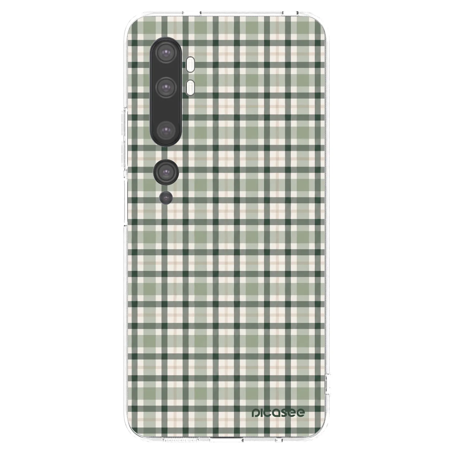 Picasee Xiaomi Mi Note 10 (Pro) Hülle - Transparentes Silikon - Sage Tartan
