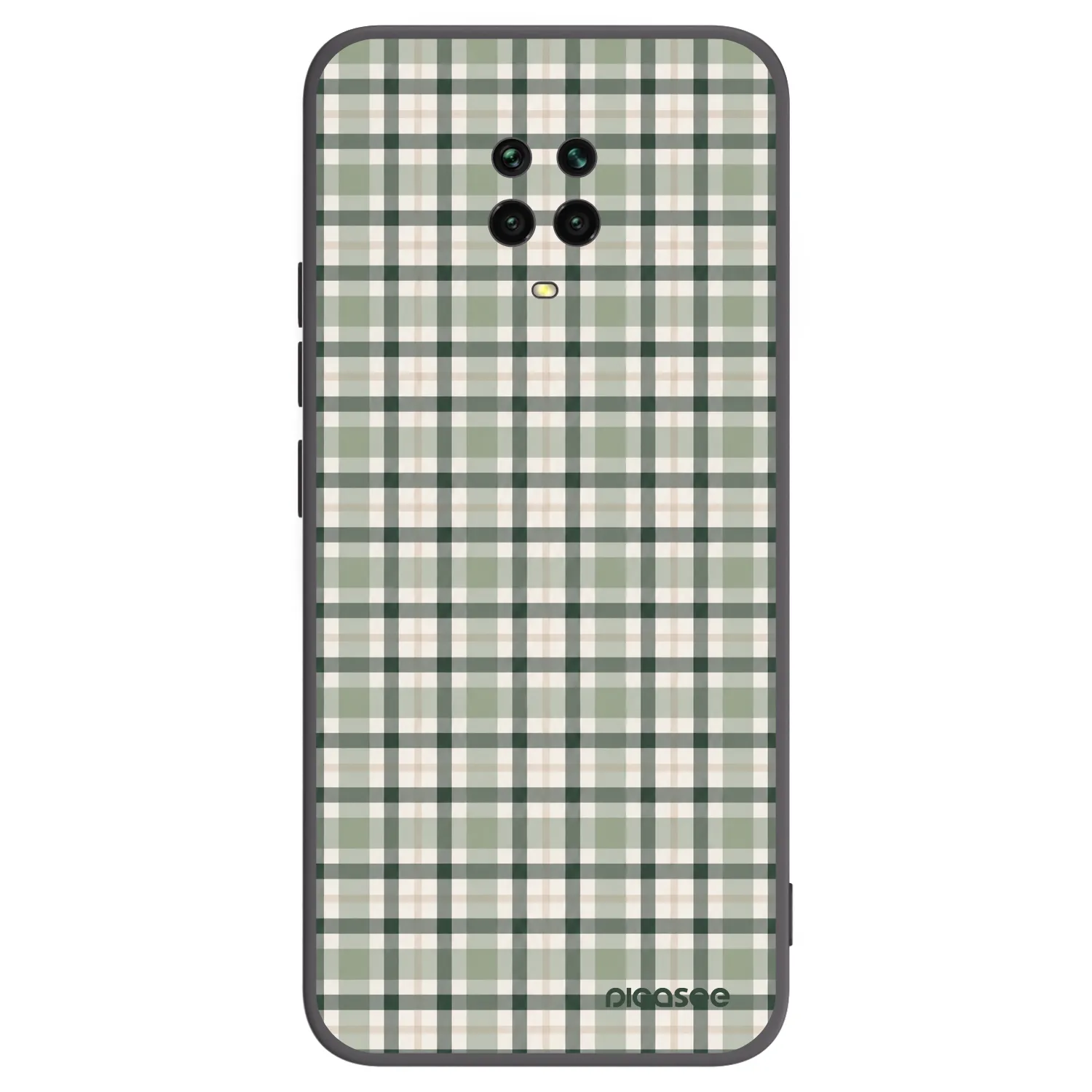 Picasee Xiaomi Redmi Note 9 Pro Hülle - Schwarzes Silikon - Sage Tartan