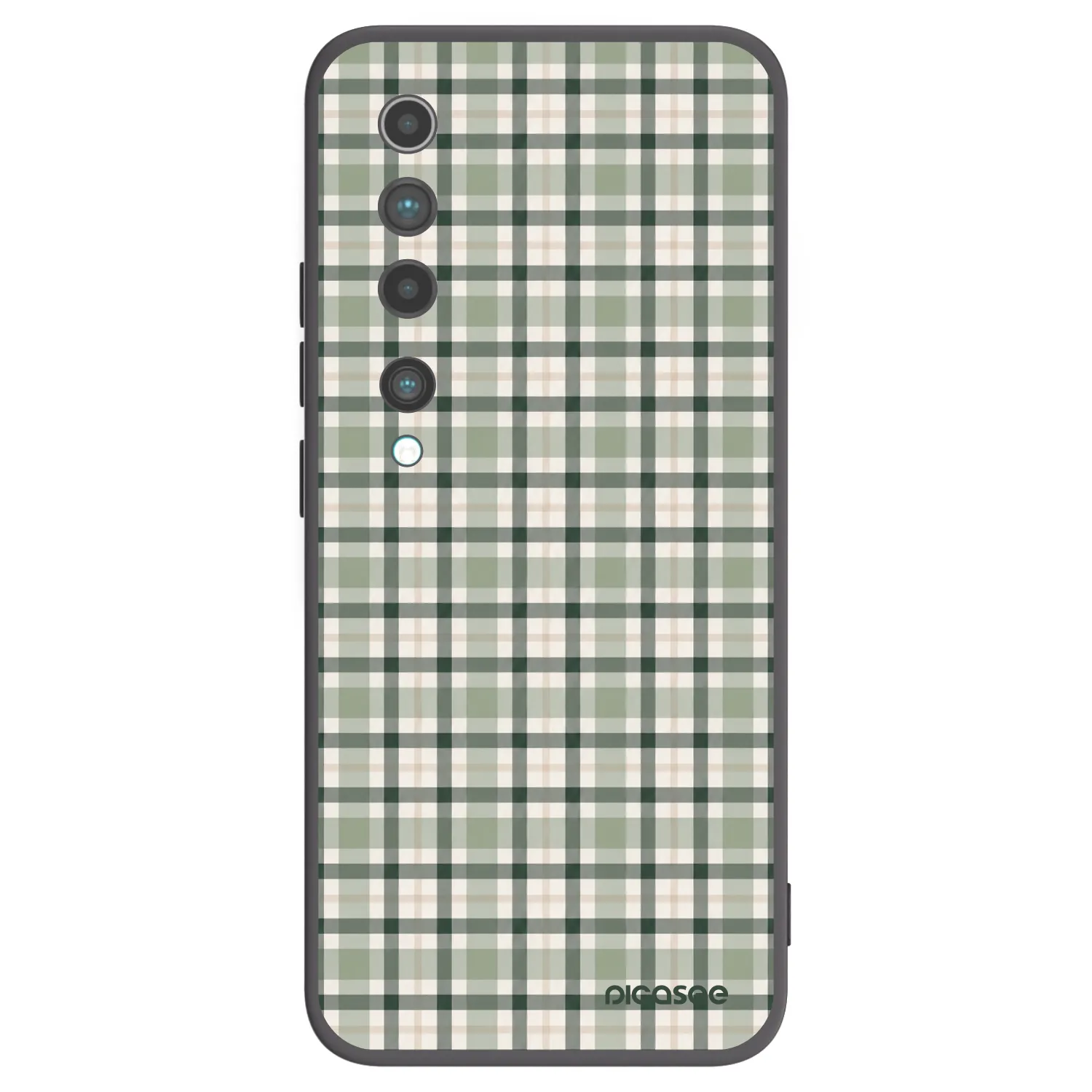 Picasee Xiaomi Mi 10 Hülle - Schwarzes Silikon - Sage Tartan