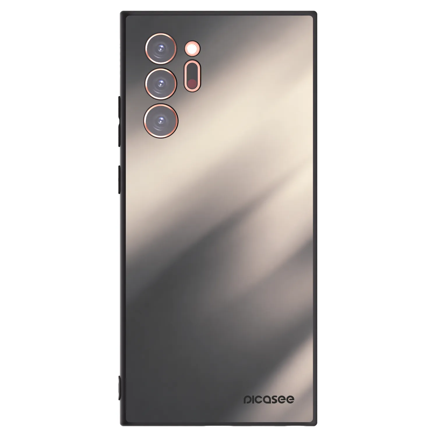 Picasee Samsung Galaxy Note 20 Ultra Hülle - Schwarzes Silikon - Smoky Beige