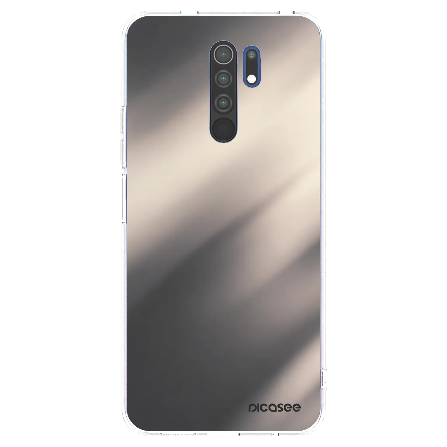 Picasee Xiaomi Redmi 9 Hülle - Transparentes Silikon - Smoky Beige