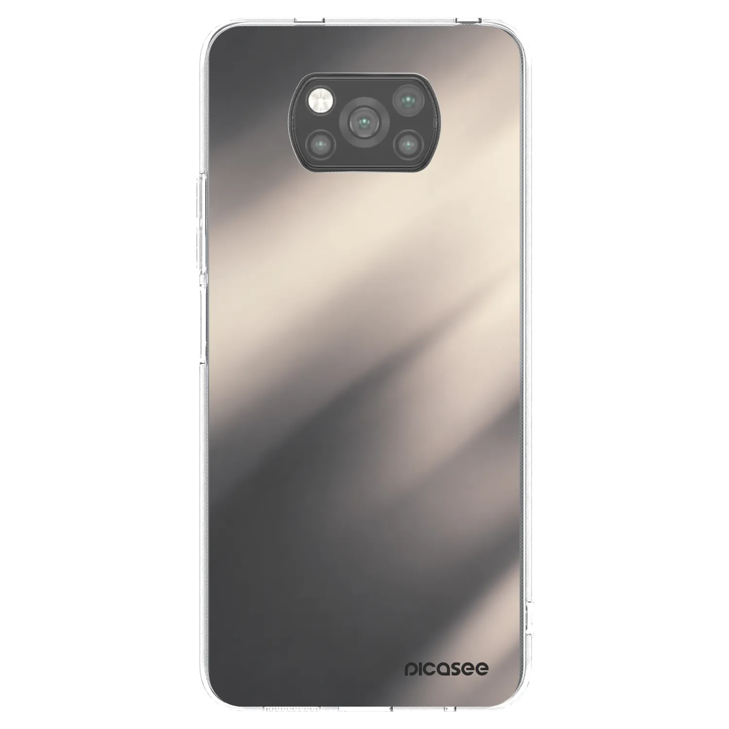 Picasee Xiaomi Poco X3 Hülle - Schwarzes Silikon - Smoky Beige