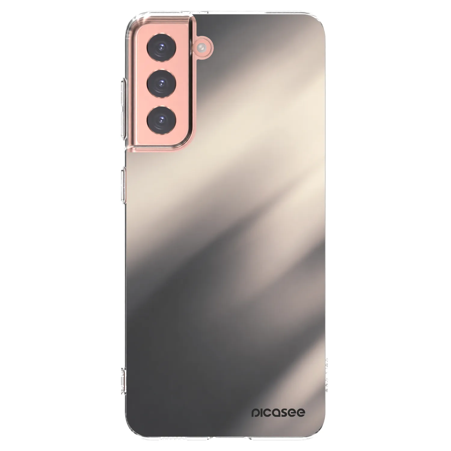 Picasee Samsung Galaxy S21 5G G991B Hülle - Transparentes Silikon - Smoky Beige