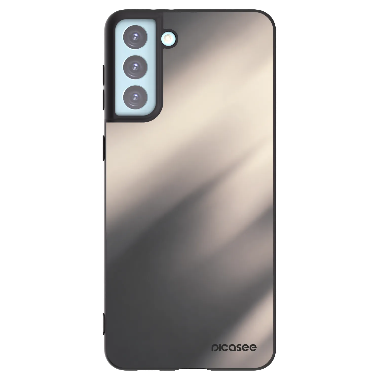 Picasee Samsung Galaxy S21+ 5G G996F Hülle - Schwarzes Silikon - Smoky Beige