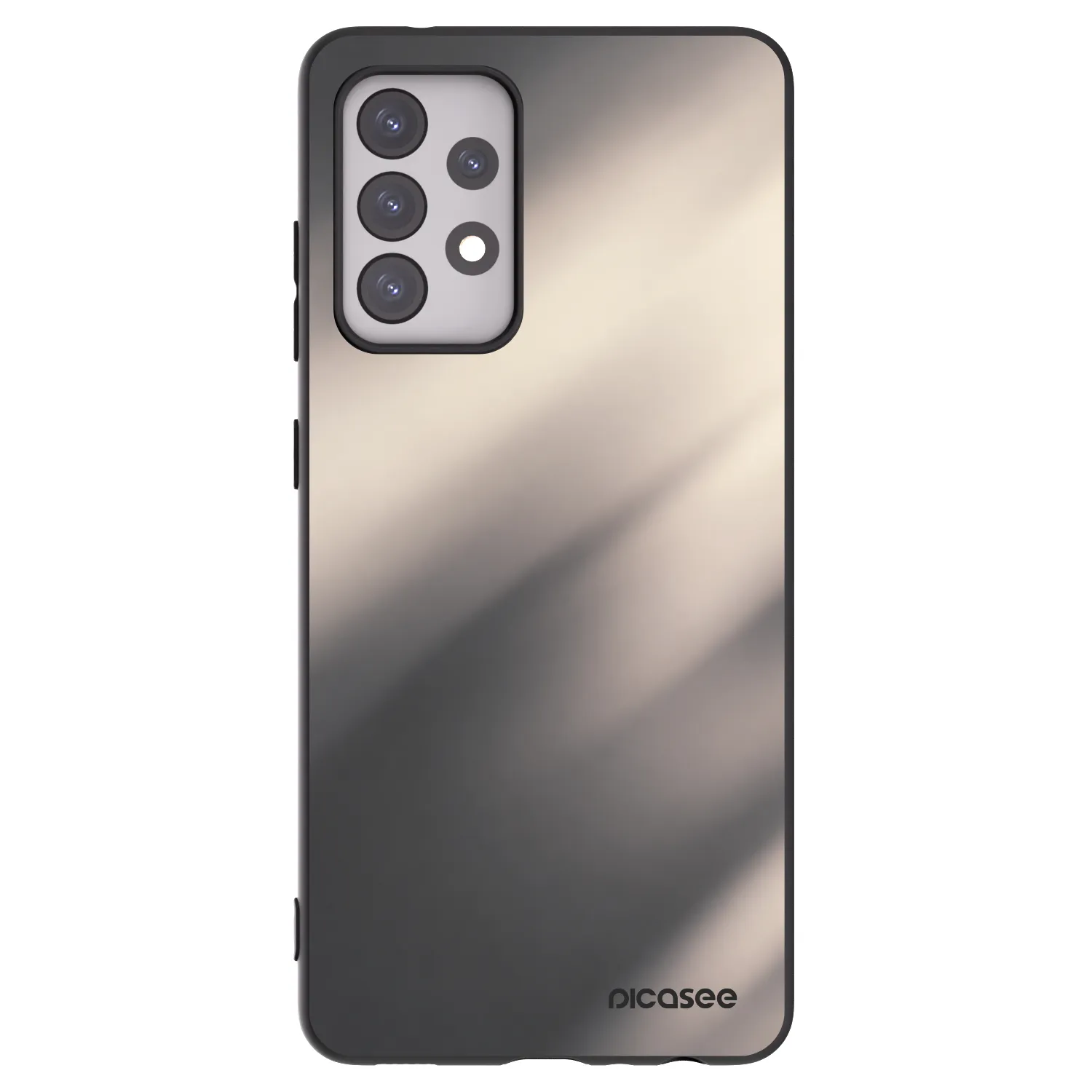 Picasee Samsung Galaxy A52 5G A525F Hülle - Schwarzes Silikon - Smoky Beige