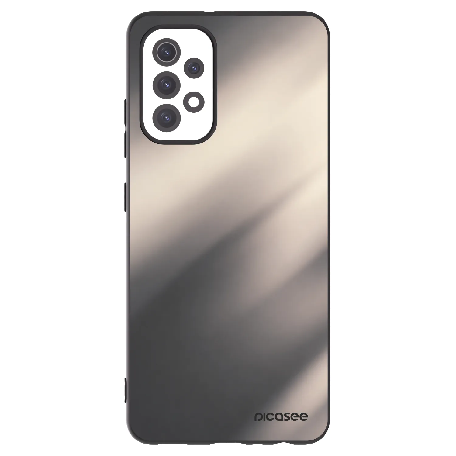 Picasee Samsung Galaxy A32 5G A326B Hülle - Schwarzes Silikon - Smoky Beige