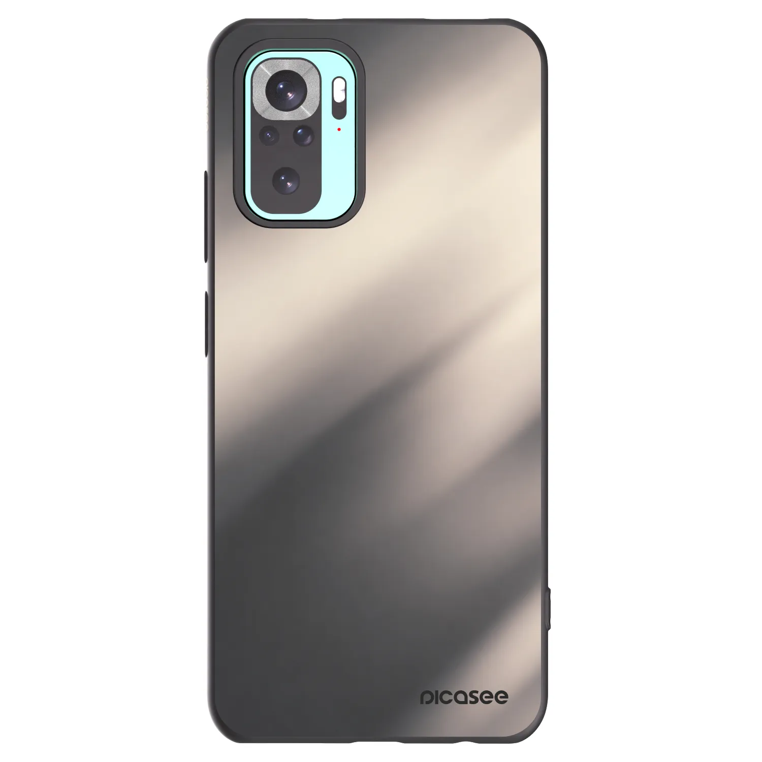 Picasee Xiaomi Redmi Note 10 Pro Hülle - Schwarzes Silikon - Smoky Beige