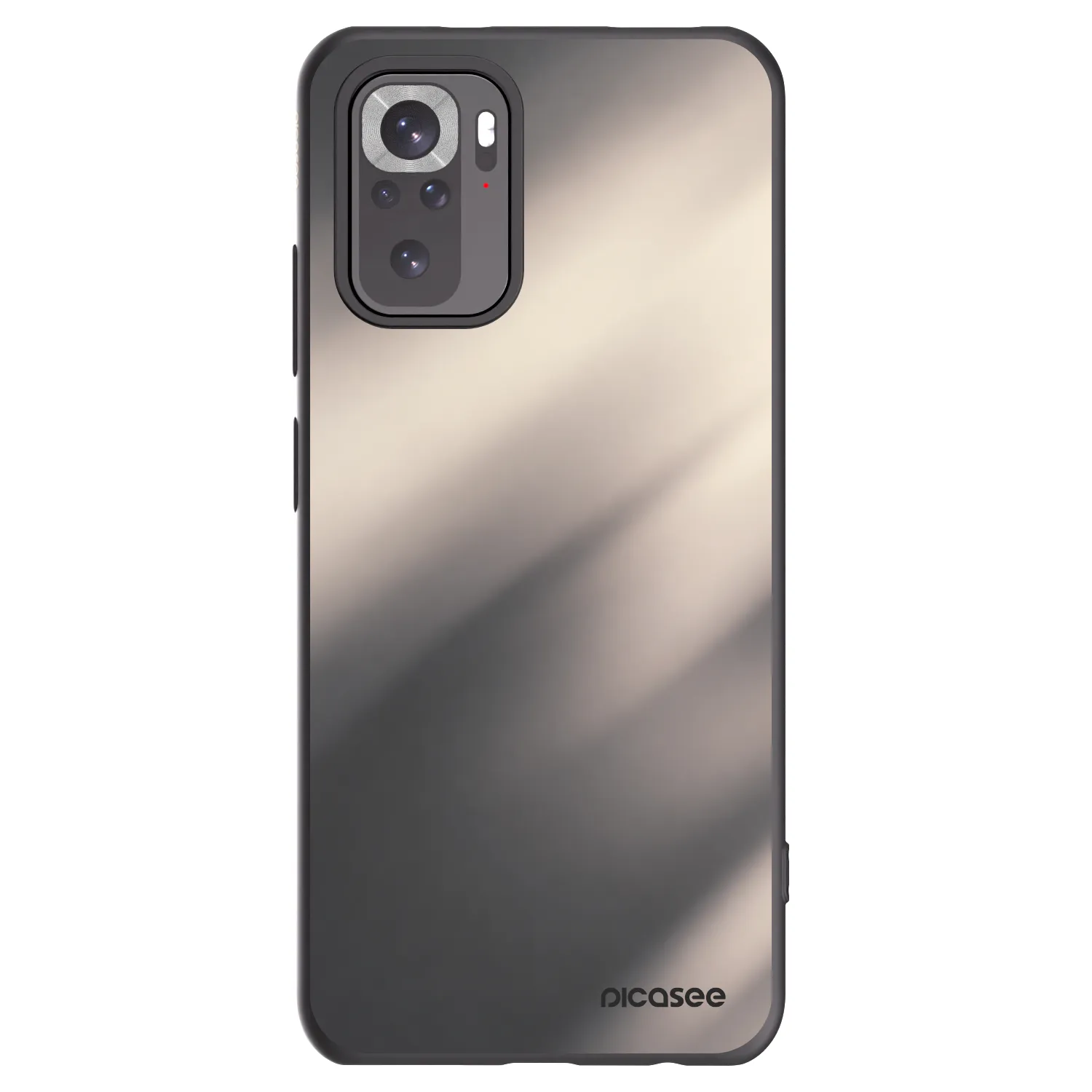 Picasee Xiaomi Redmi Note 10S Hülle - Schwarzes Silikon - Smoky Beige