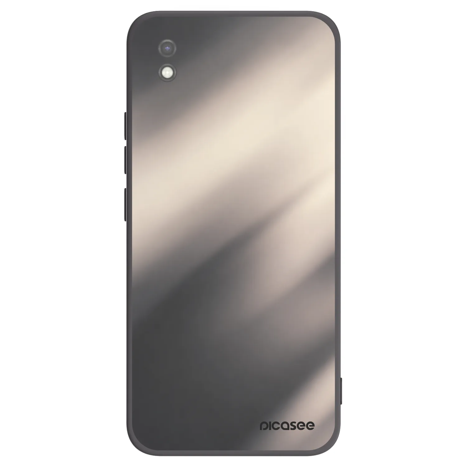Picasee Xiaomi Redmi 9AT Hülle - Schwarzes Silikon - Smoky Beige