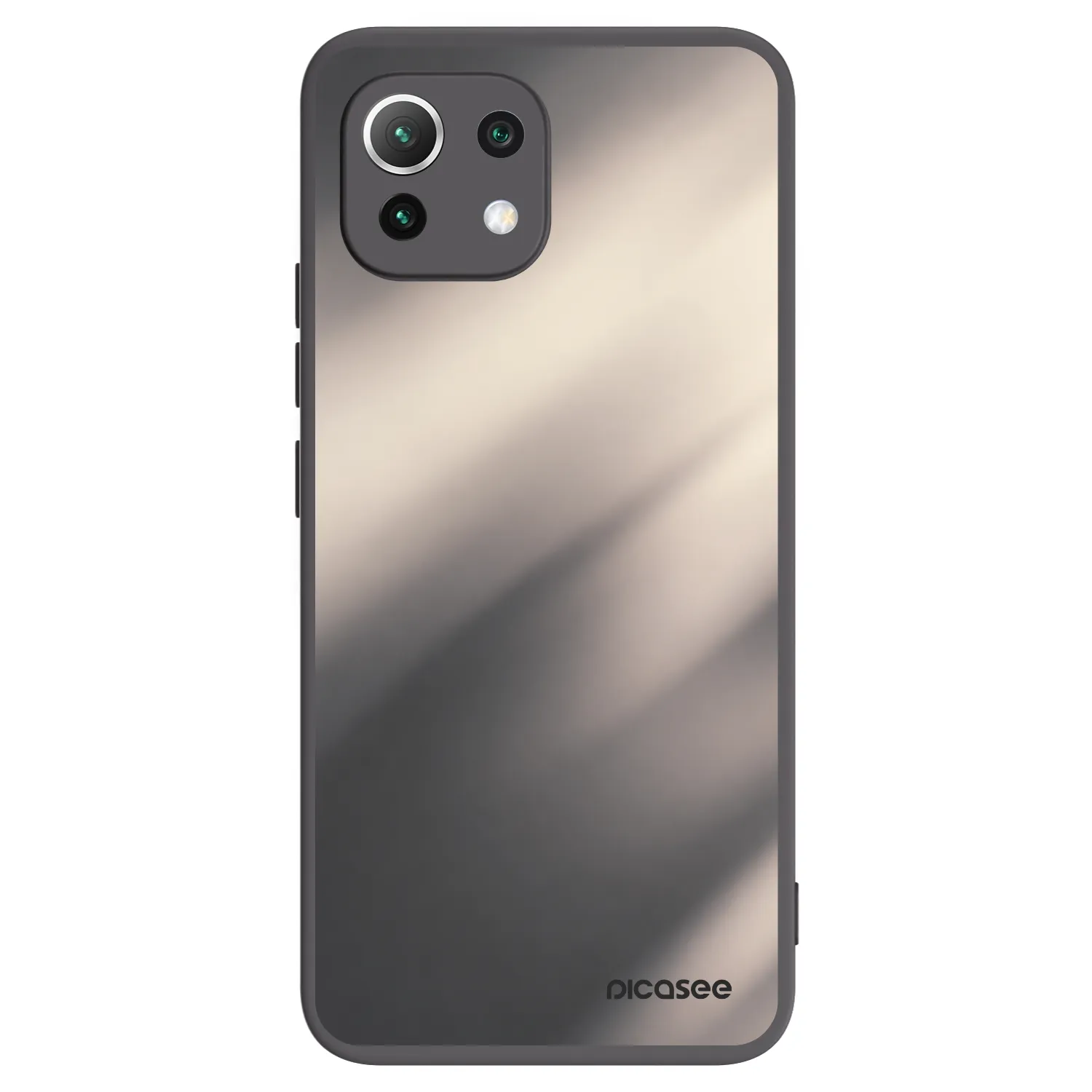 Picasee Xiaomi Mi 11 Lite Hülle - Schwarzes Silikon - Smoky Beige