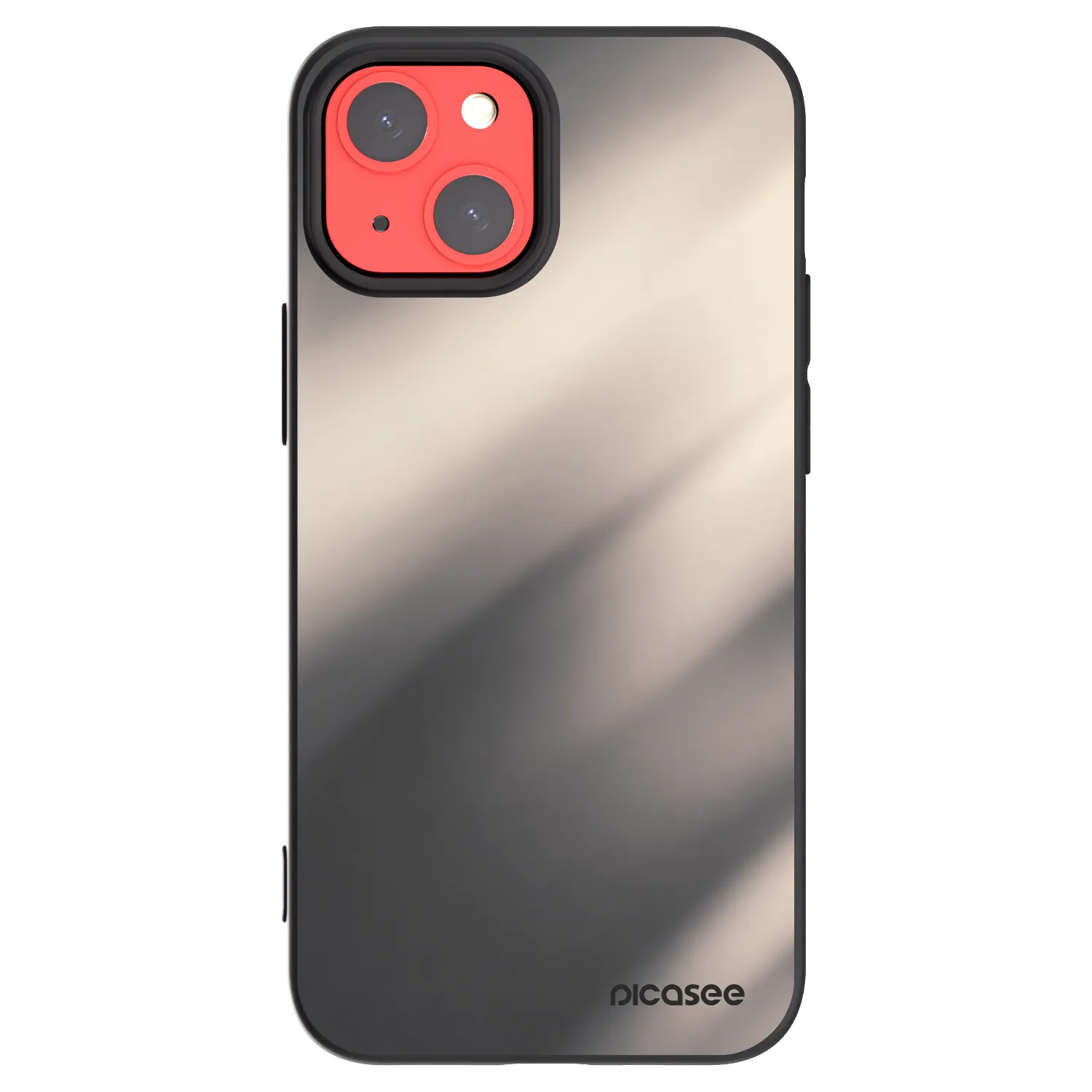 Picasee Apple iPhone 13 mini Hülle - Schwarzes Silikon - Smoky Beige