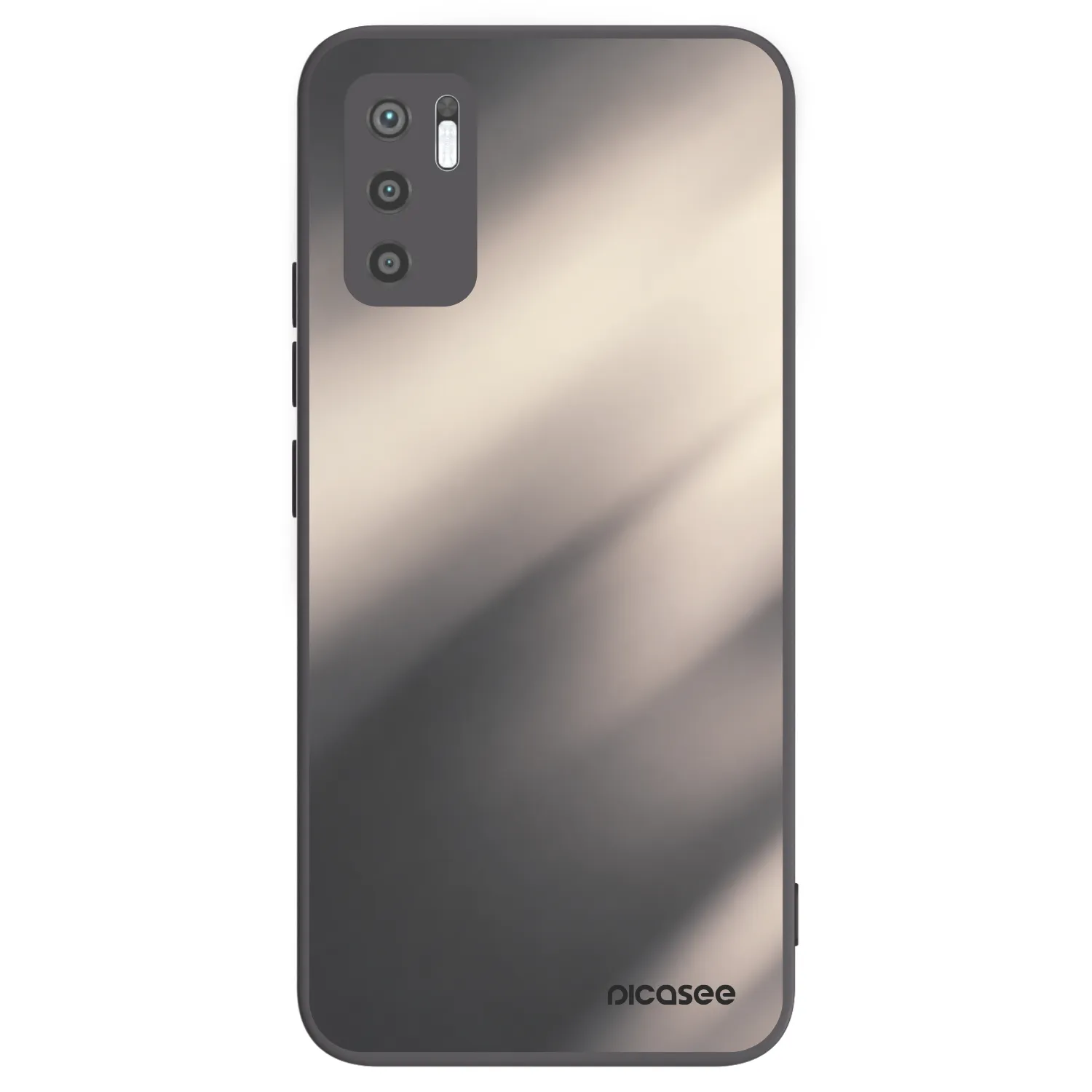 Picasee Xiaomi Redmi Note 10 5G Hülle - Schwarzes Silikon - Smoky Beige