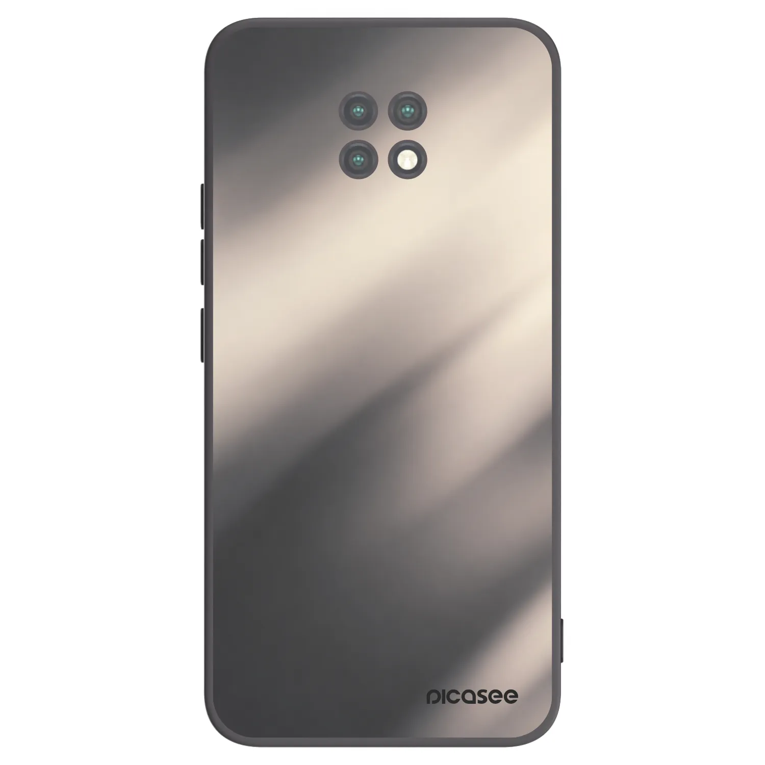 Picasee Xiaomi Redmi Note 9T Hülle - Schwarzes Silikon - Smoky Beige