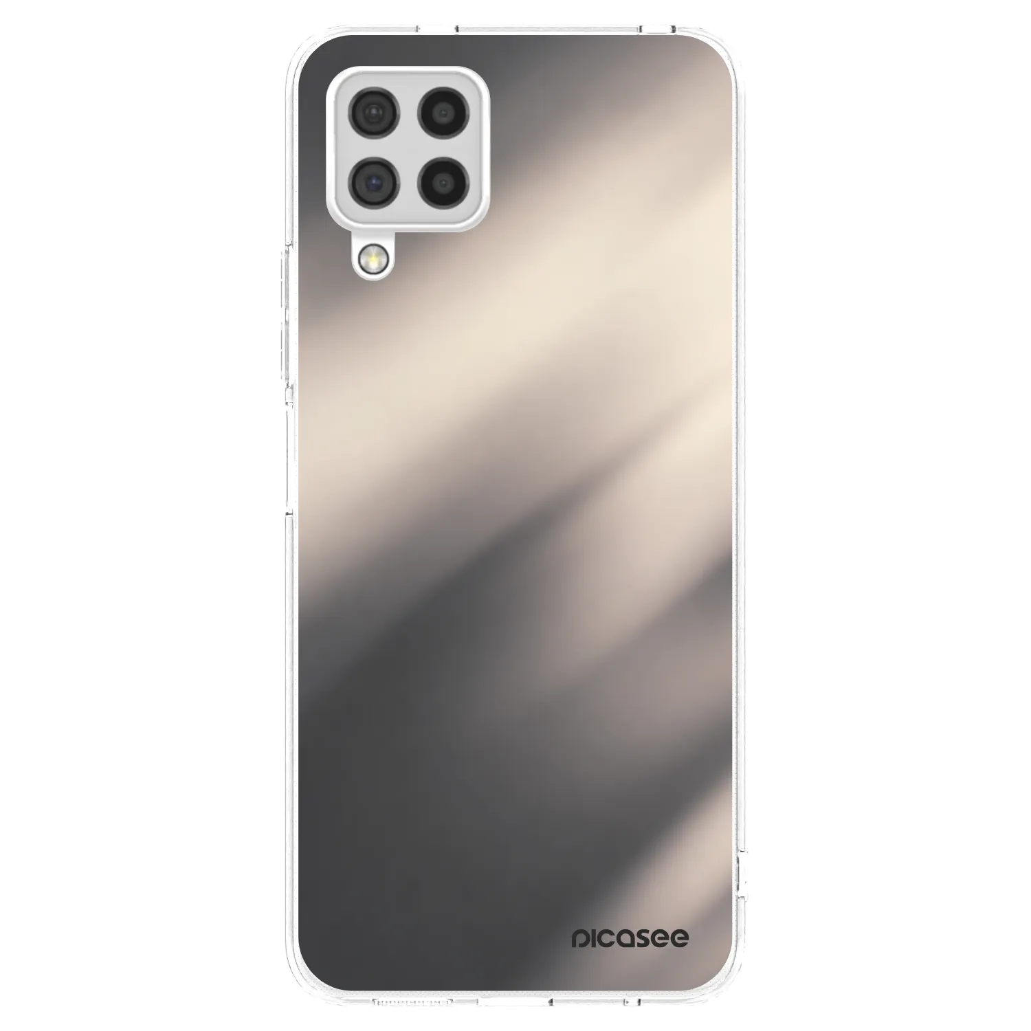 Picasee Samsung Galaxy A22 A225F 4G Hülle - Transparentes Silikon - Smoky Beige