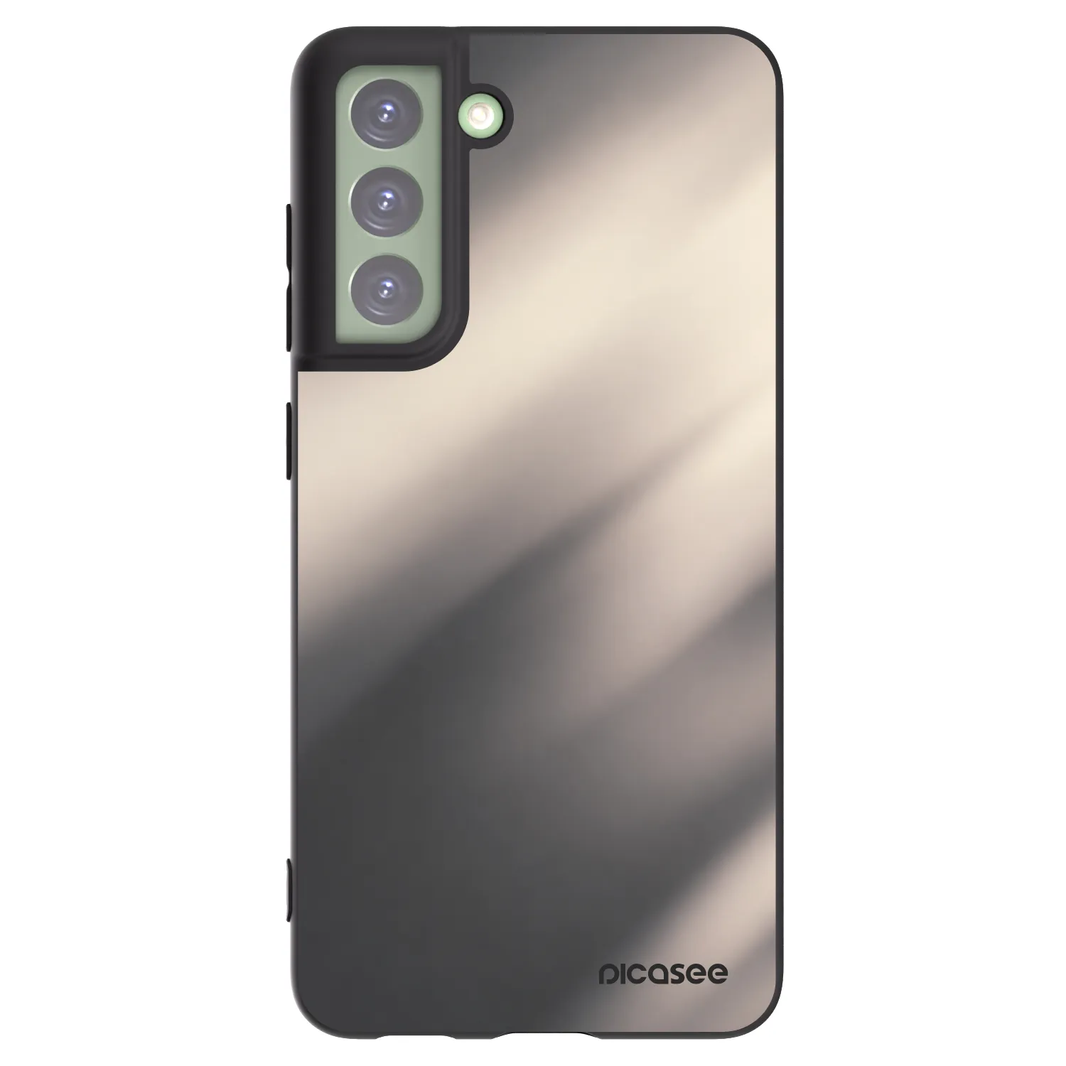 Picasee Samsung Galaxy S21 FE 5G Hülle - Schwarzes Silikon - Smoky Beige