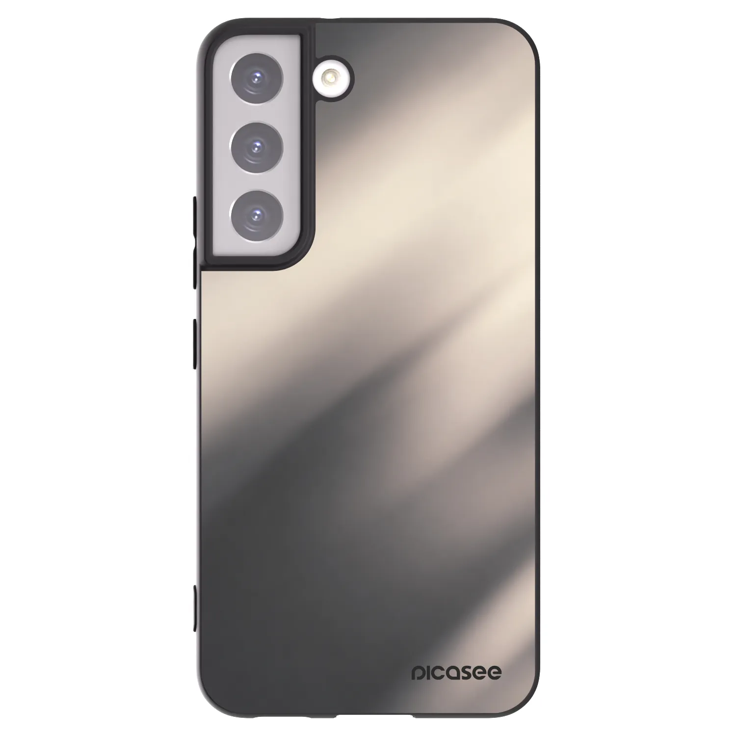 Picasee Samsung Galaxy S22 5G Hülle - Schwarzes Silikon - Smoky Beige