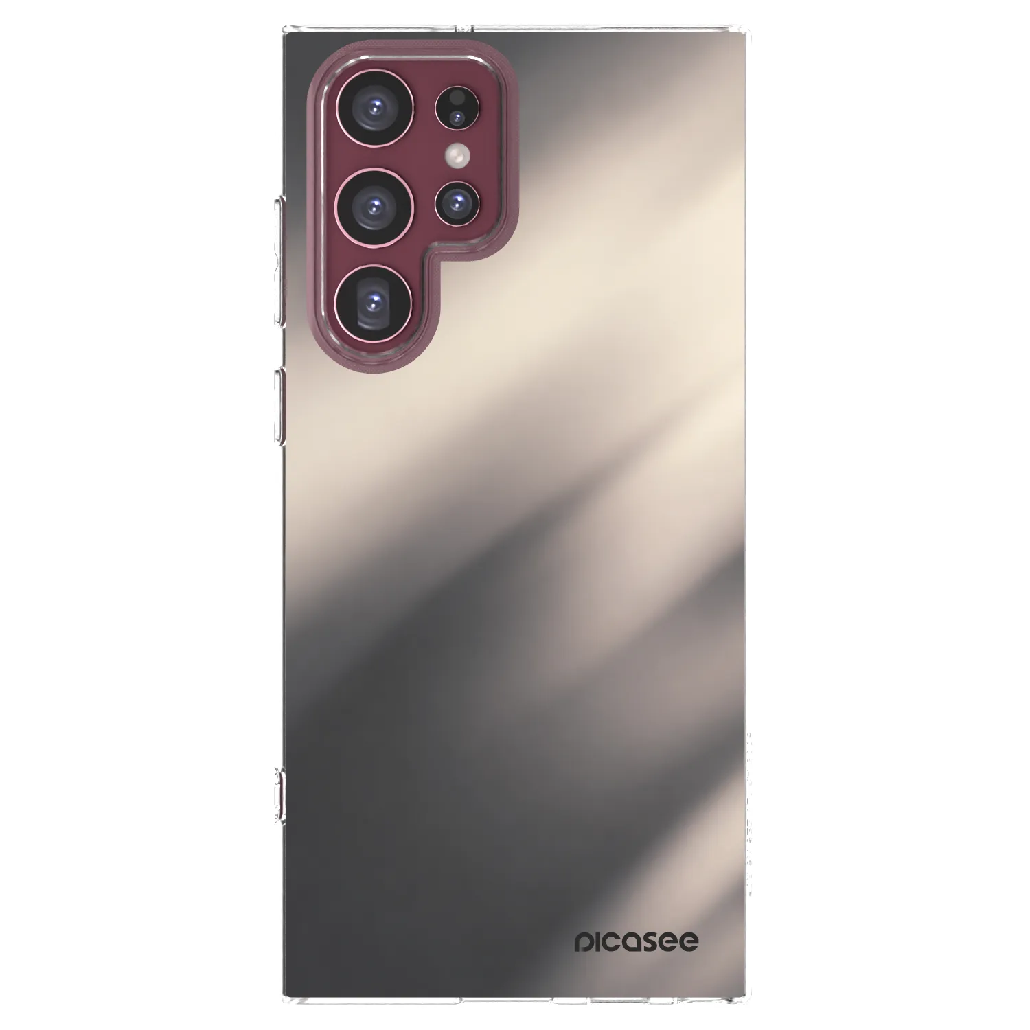 Picasee Samsung Galaxy S22 Ultra 5G Hülle - Transparentes Silikon - Smoky Beige