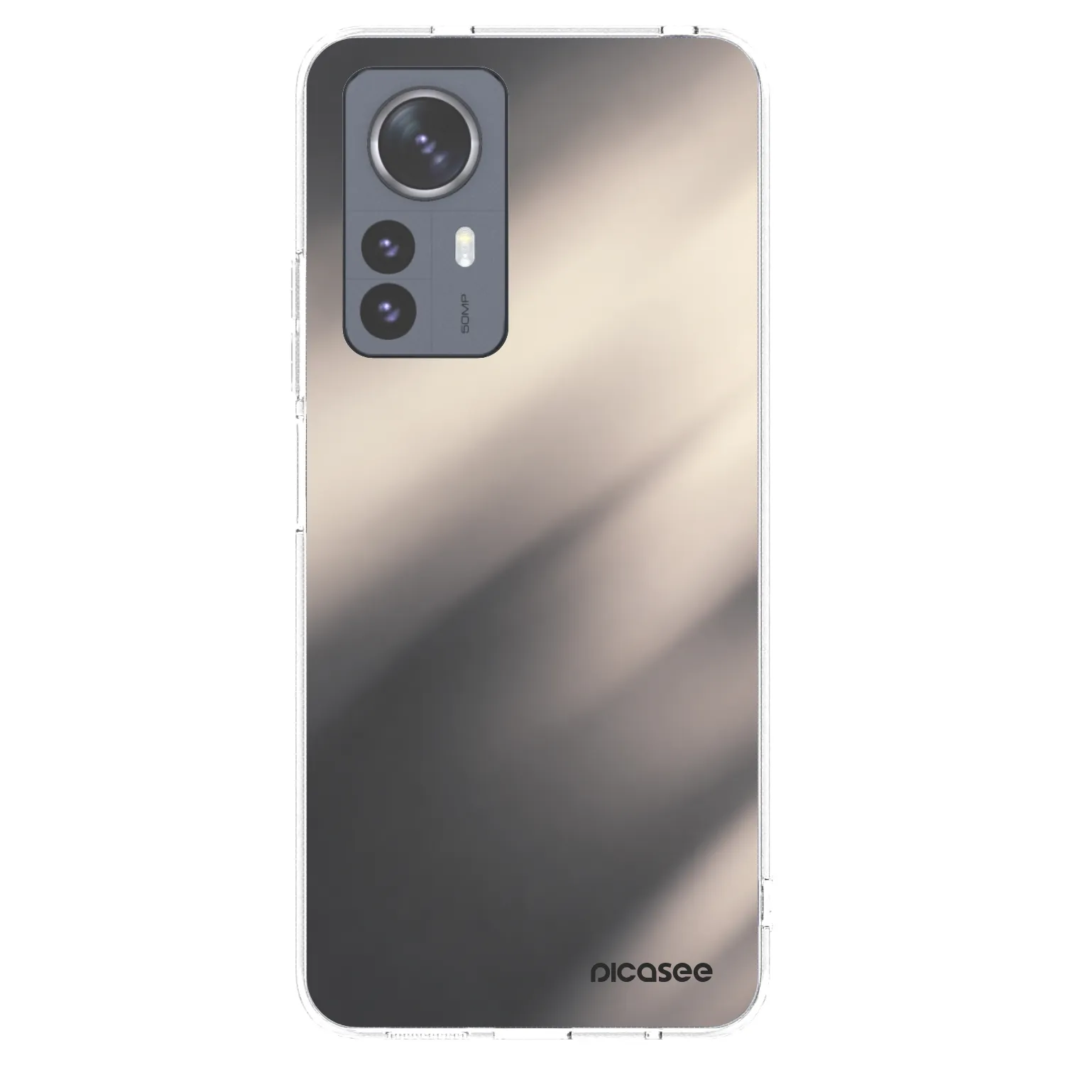Picasee Xiaomi 12 Pro Hülle - Transparentes Silikon - Smoky Beige