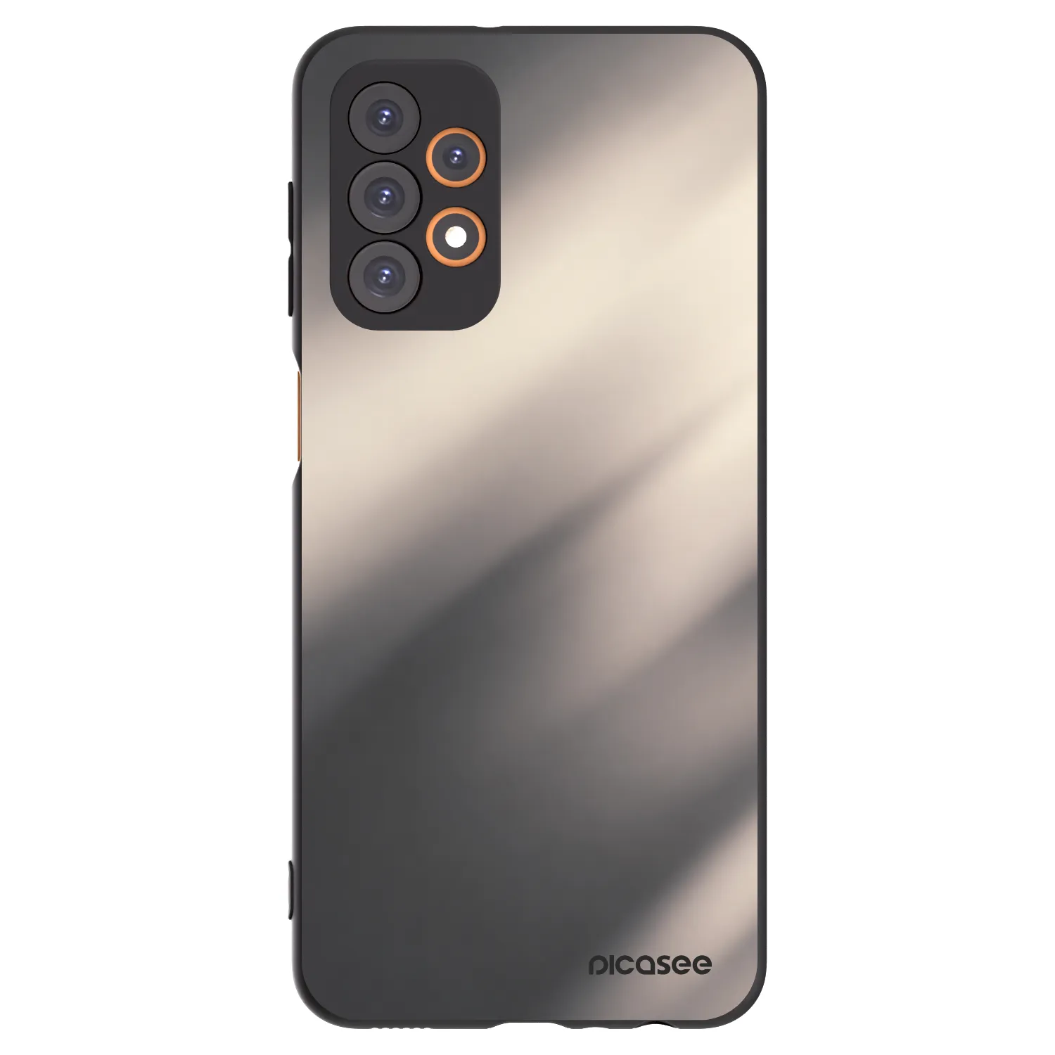Picasee Samsung Galaxy A23 A236B 5G Hülle - Schwarzes Silikon - Smoky Beige