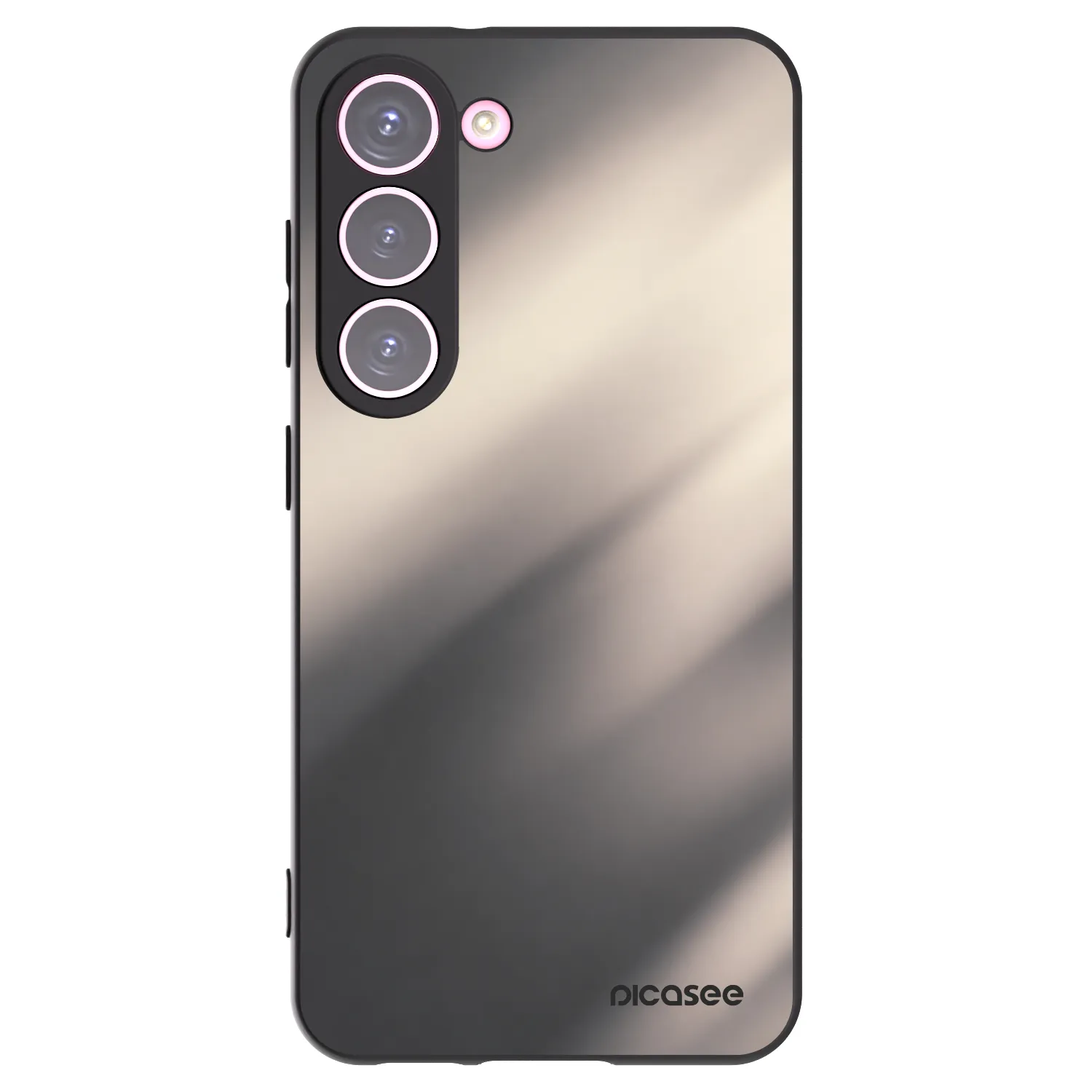 Picasee Samsung Galaxy S23 5G Hülle - Schwarzes Silikon - Smoky Beige