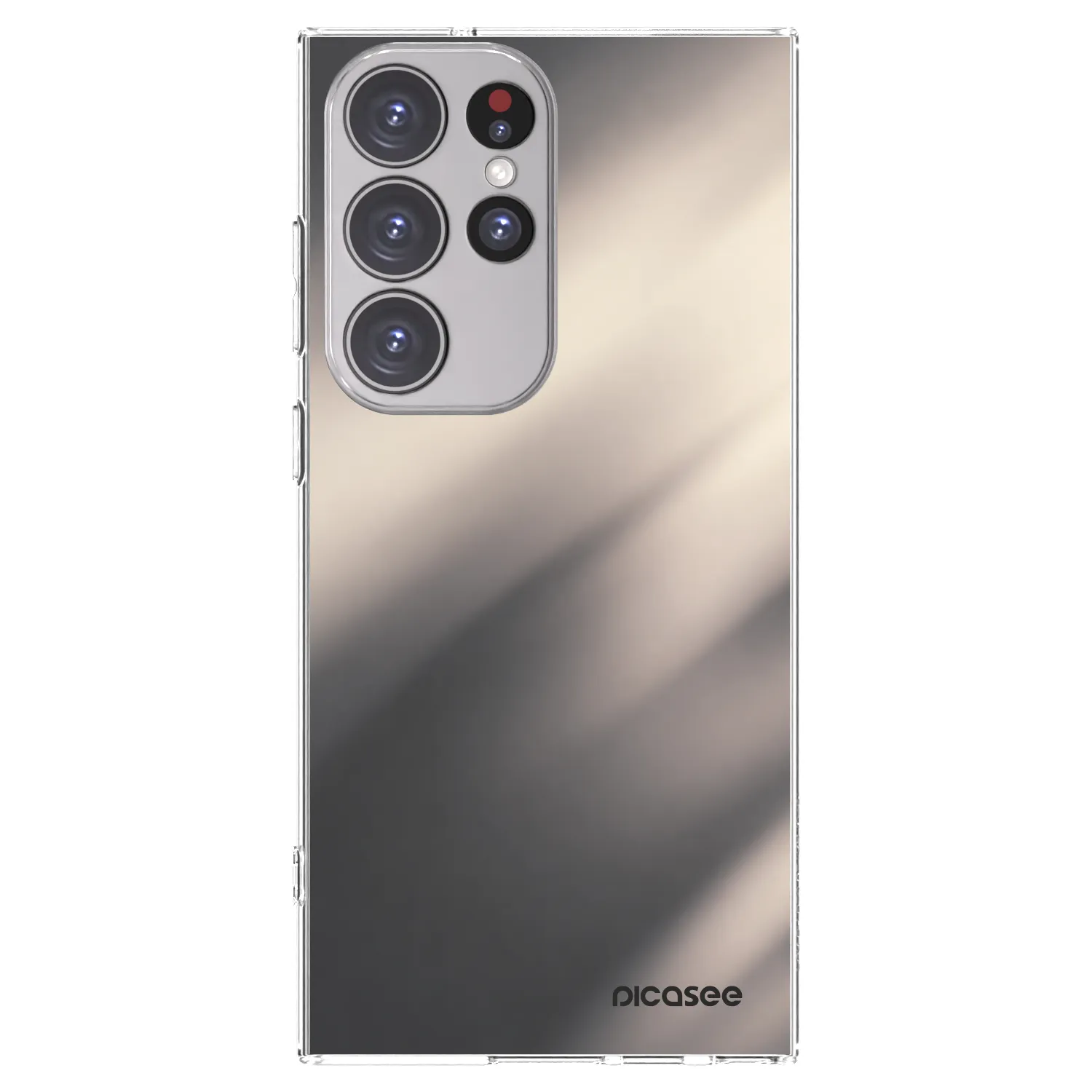 Picasee Samsung Galaxy S23 Ultra 5G Hülle - Transparentes Silikon - Smoky Beige