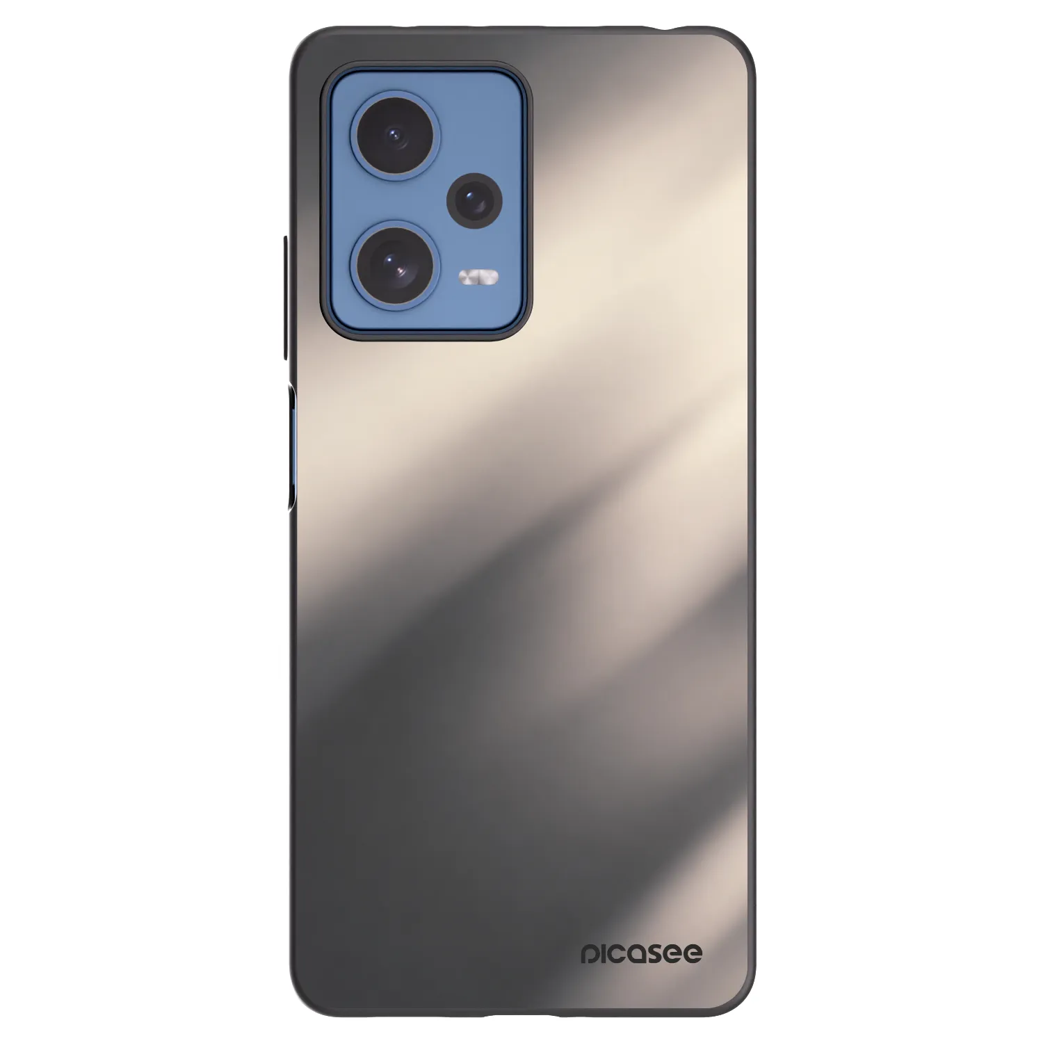 Picasee Xiaomi Redmi Note 12 Pro 5G Hülle - Schwarzes Silikon - Smoky Beige