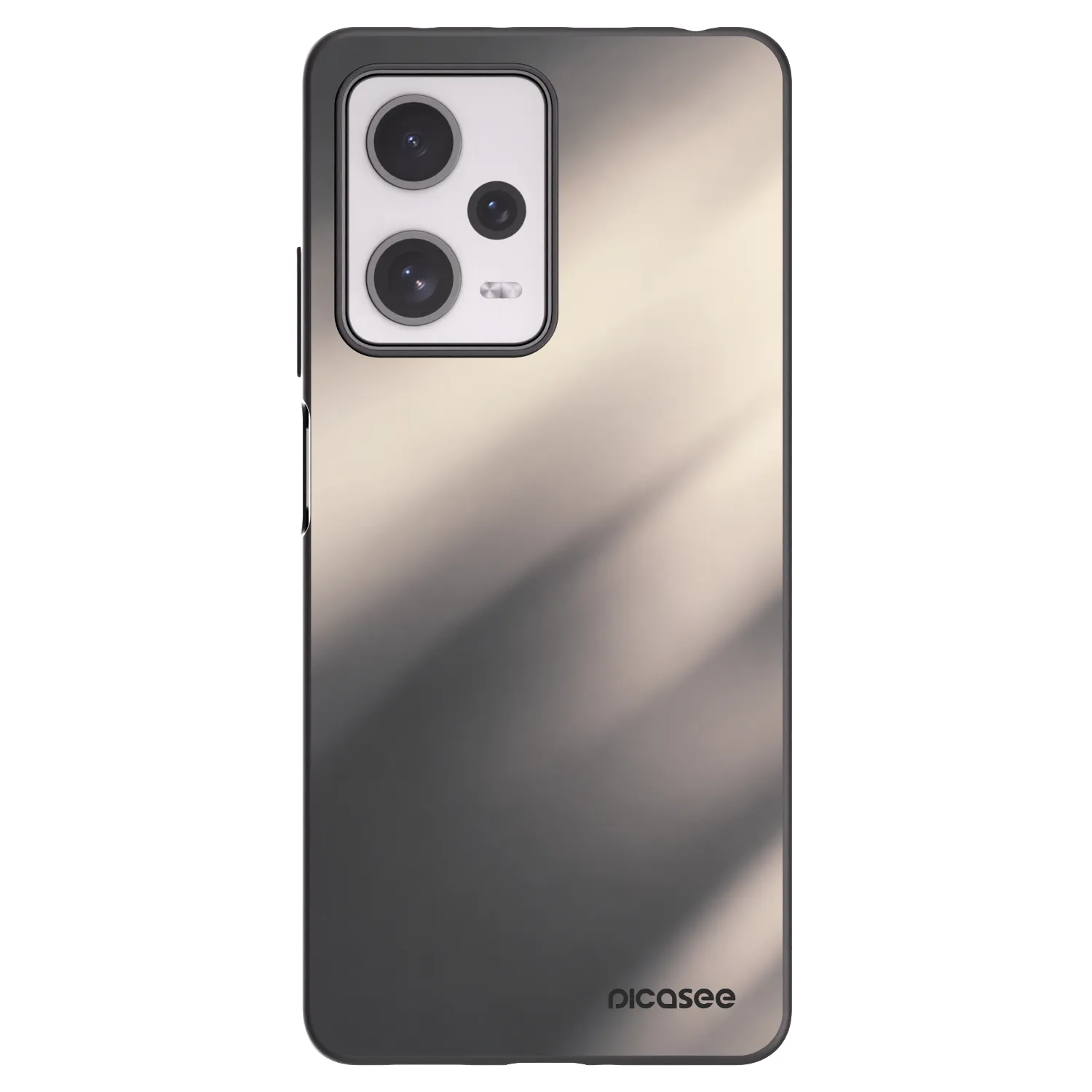 Picasee Xiaomi Redmi Note 12 Pro+ 5G Hülle - Schwarzes Silikon - Smoky Beige
