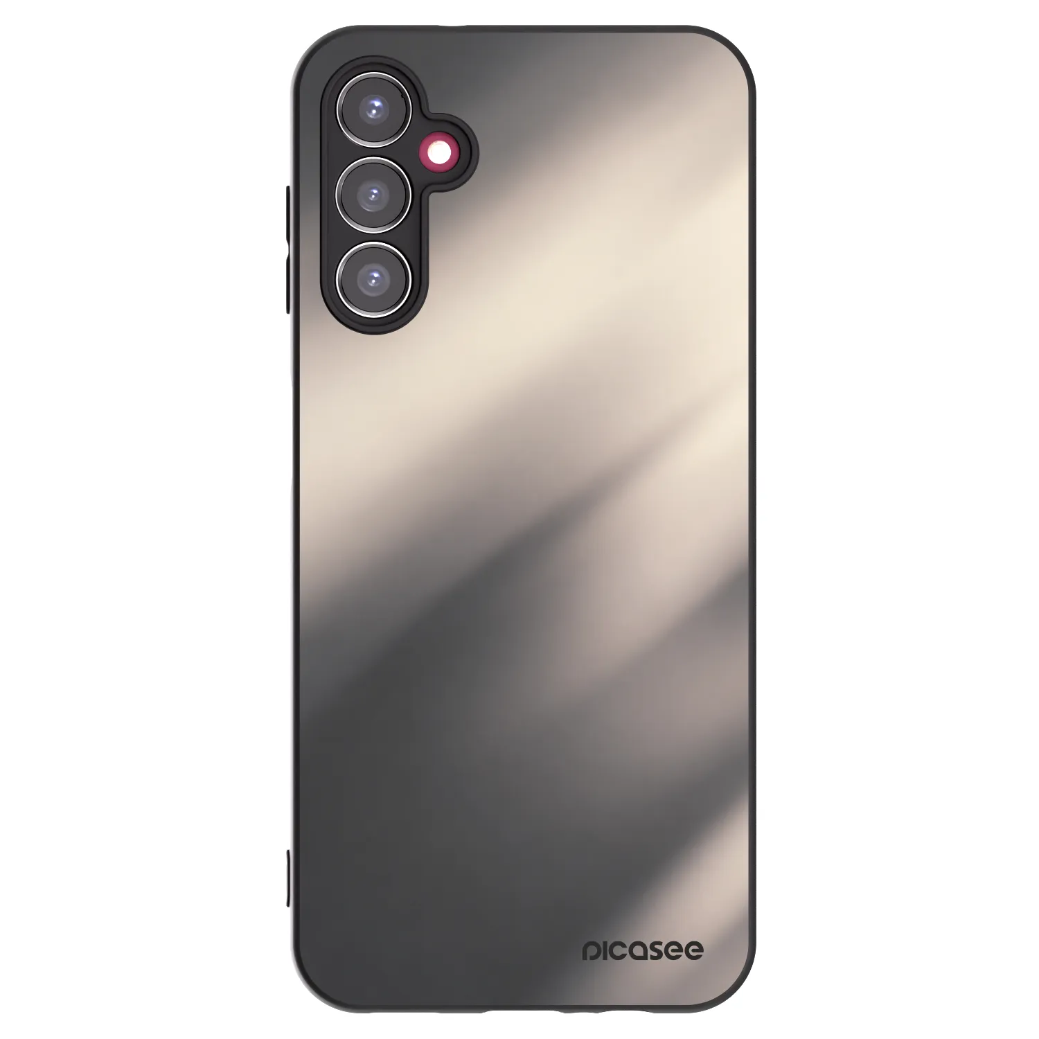 Picasee Samsung Galaxy A14 5G A146P Hülle - Schwarzes Silikon - Smoky Beige