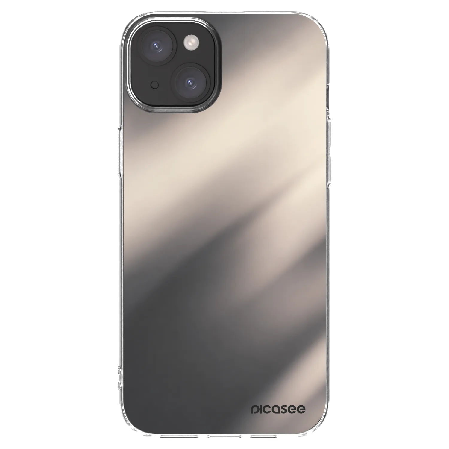 Picasee Apple iPhone 15 Plus Hülle - Transparentes Silikon - Smoky Beige