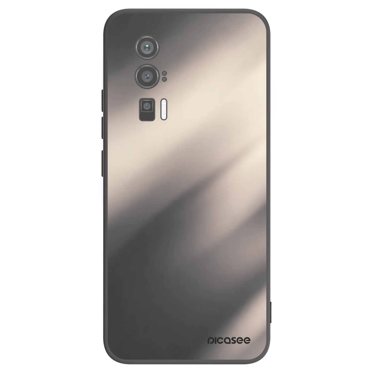 Picasee Xiaomi Poco F5 Pro 5G Hülle - Schwarzes Silikon - Smoky Beige
