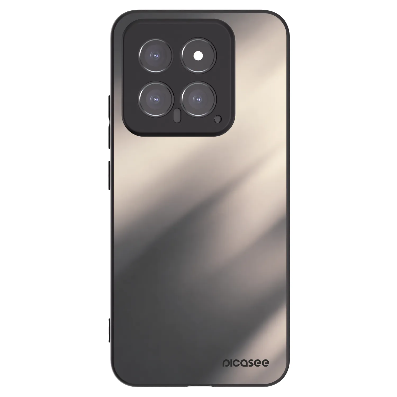 Picasee Xiaomi 14 Hülle - Schwarzes Silikon - Smoky Beige