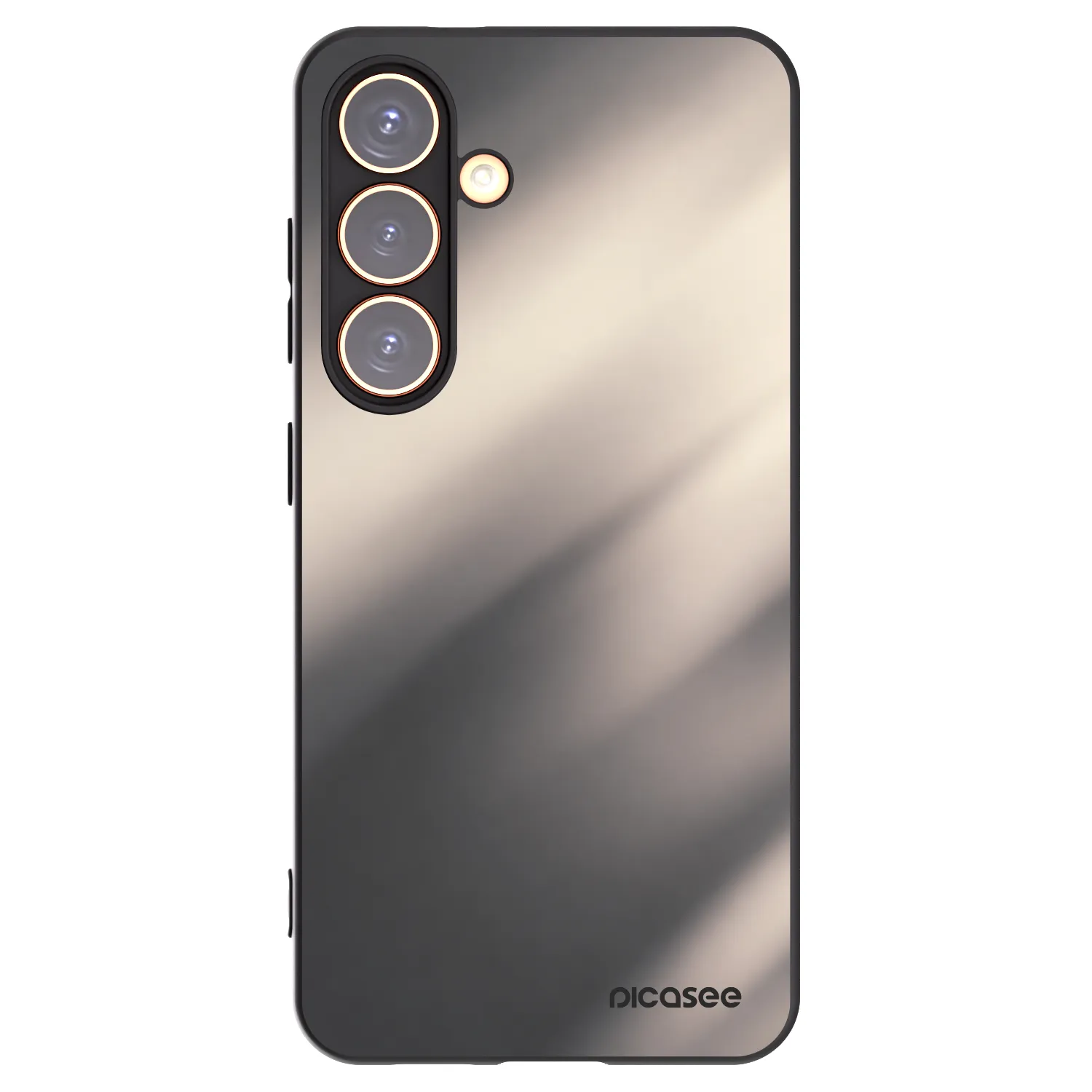 Picasee Samsung Galaxy S24 S921B 5G Hülle - Schwarzes Silikon - Smoky Beige