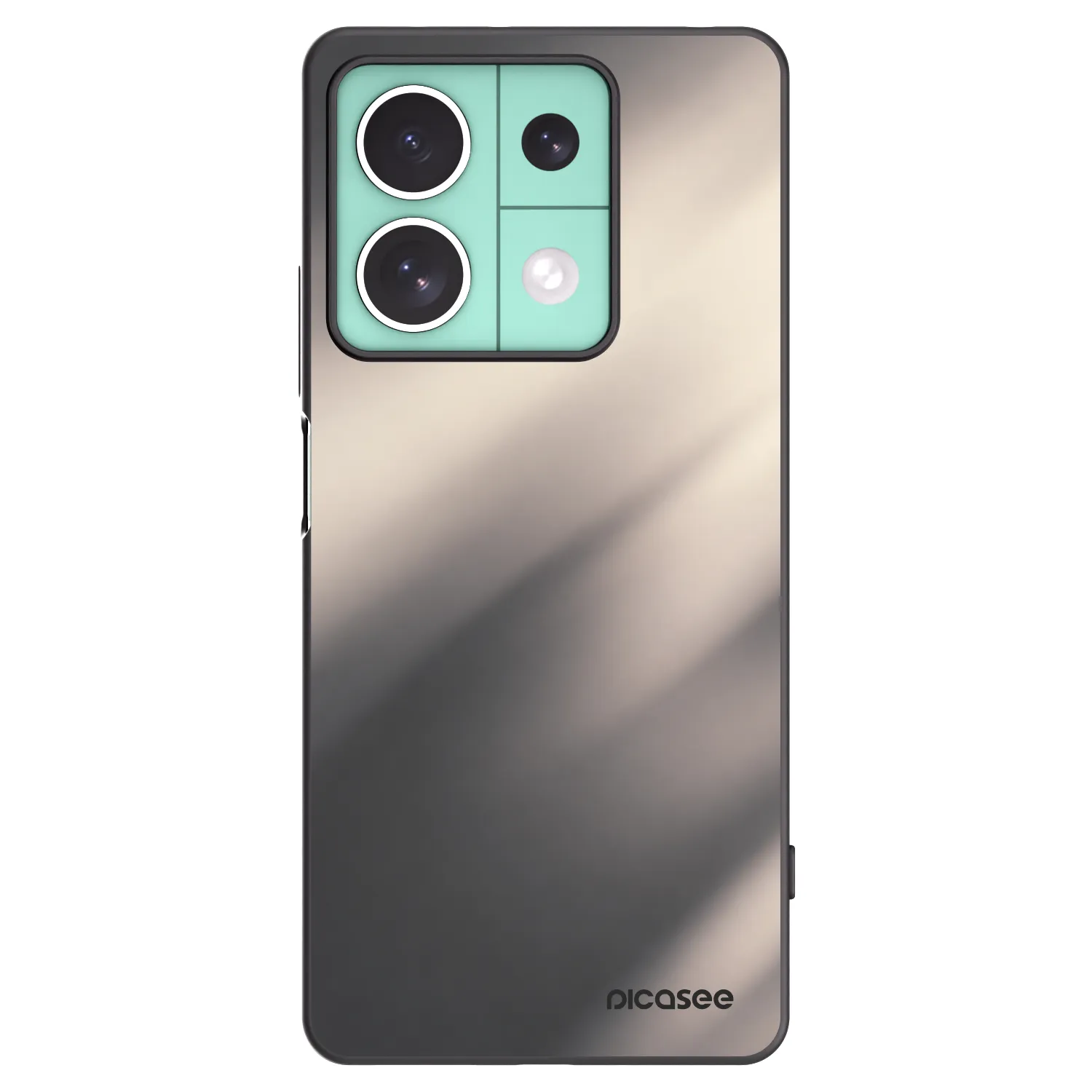 Picasee Xiaomi Redmi Note 13 5G Hülle - Schwarzes Silikon - Smoky Beige