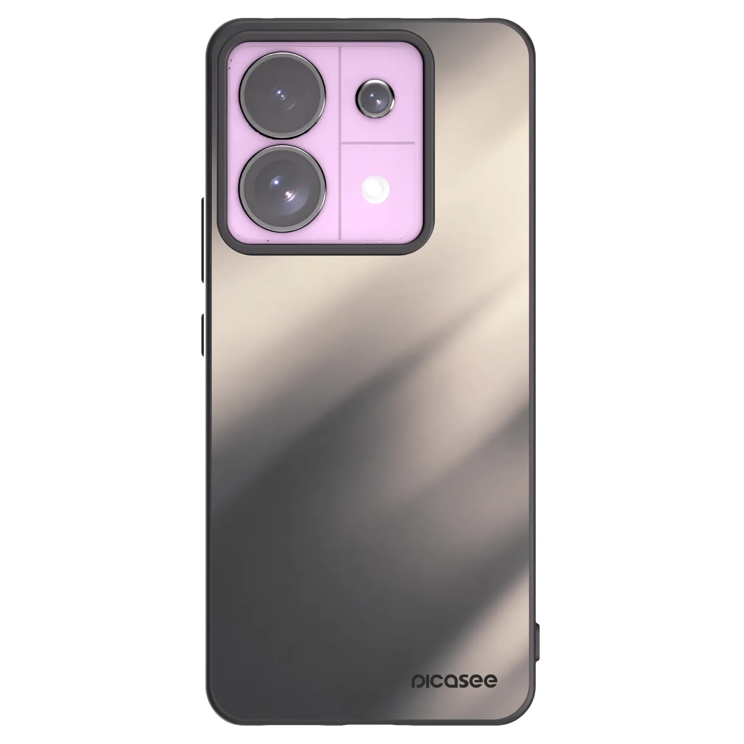Picasee Xiaomi Redmi Note 13 Pro 5G Hülle - Schwarzes Silikon - Smoky Beige