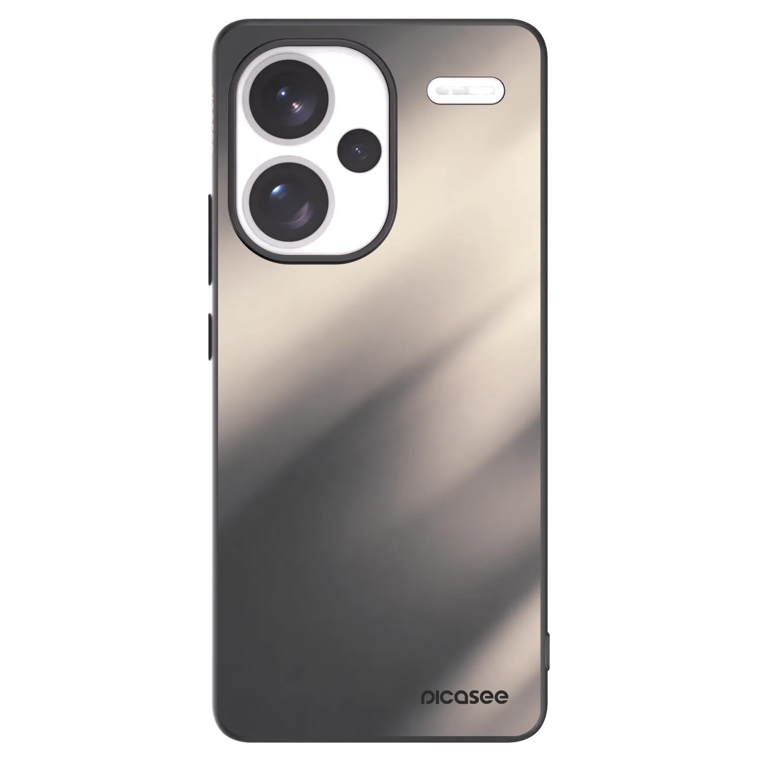 Picasee Xiaomi Redmi Note 13 Pro+ 5G Hülle - Schwarzes Silikon - Smoky Beige