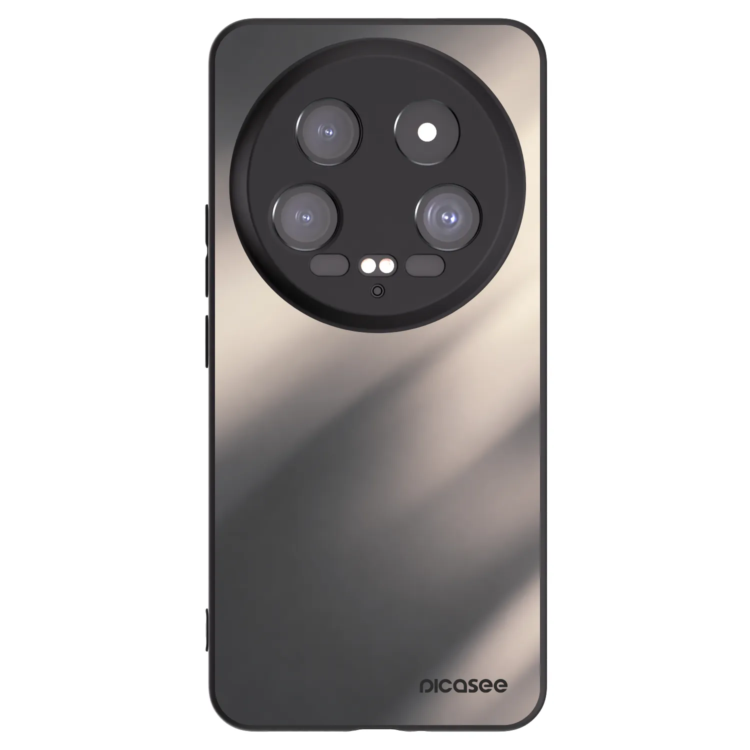 Picasee Xiaomi 14 Ultra Hülle - Schwarzes Silikon - Smoky Beige