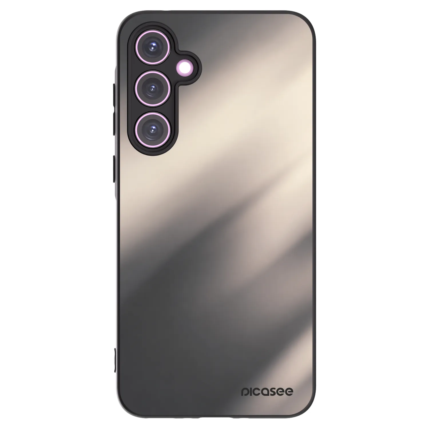 Picasee Samsung Galaxy A35 5G A356B Hülle - Schwarzes Silikon - Smoky Beige