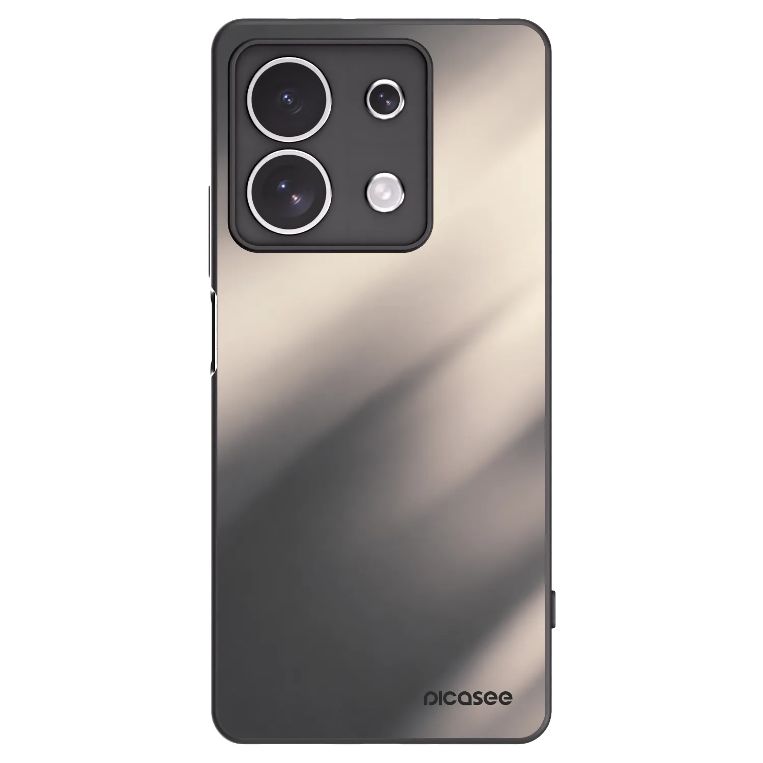 Picasee Xiaomi Redmi Note 13 4G Hülle - Schwarzes Silikon - Smoky Beige