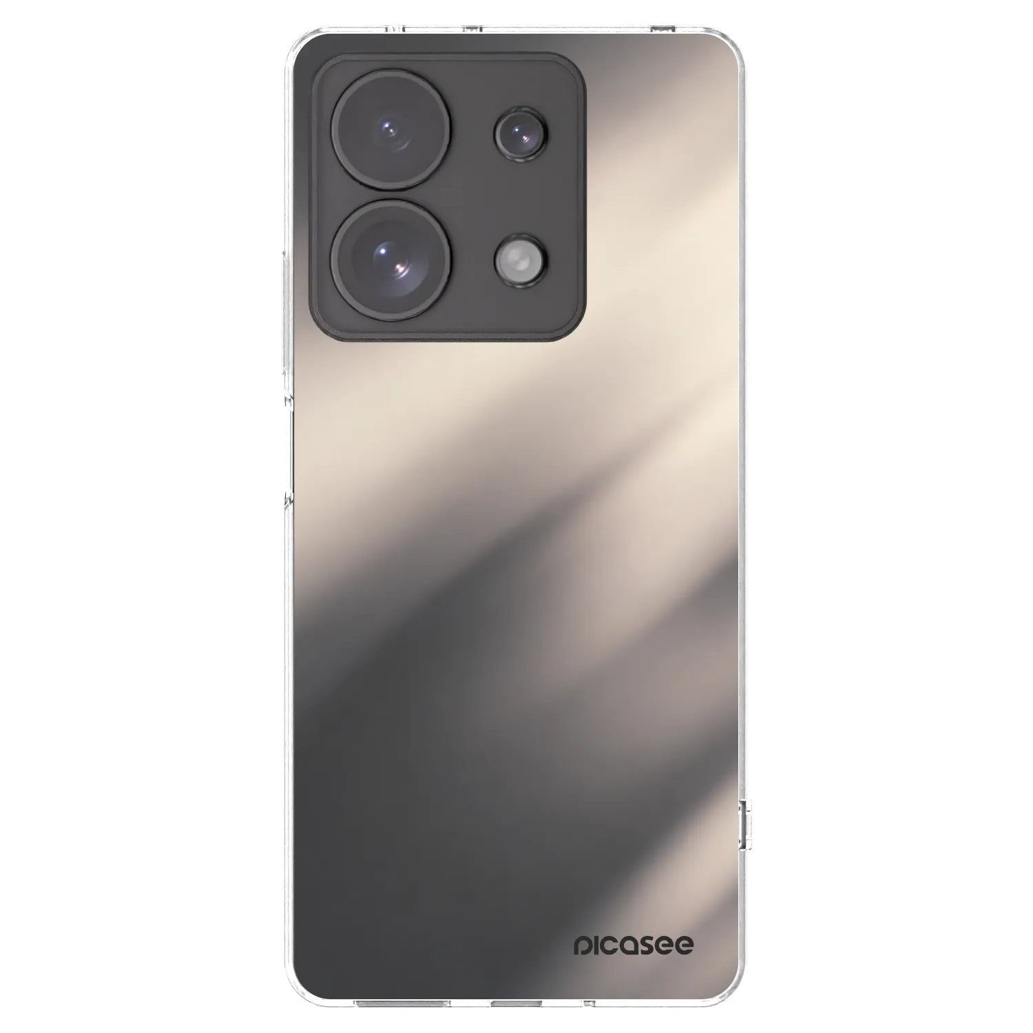 Picasee Xiaomi Redmi Note 13 Pro 4G Hülle - Transparentes Silikon - Smoky Beige