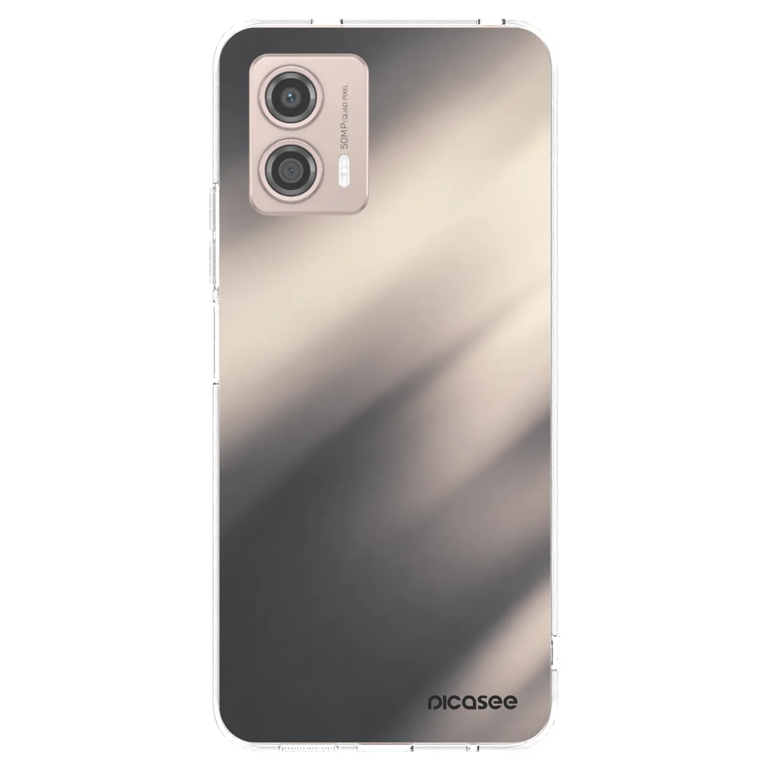 Picasee Motorola Moto G53 5G Hülle - Transparentes Silikon - Smoky Beige
