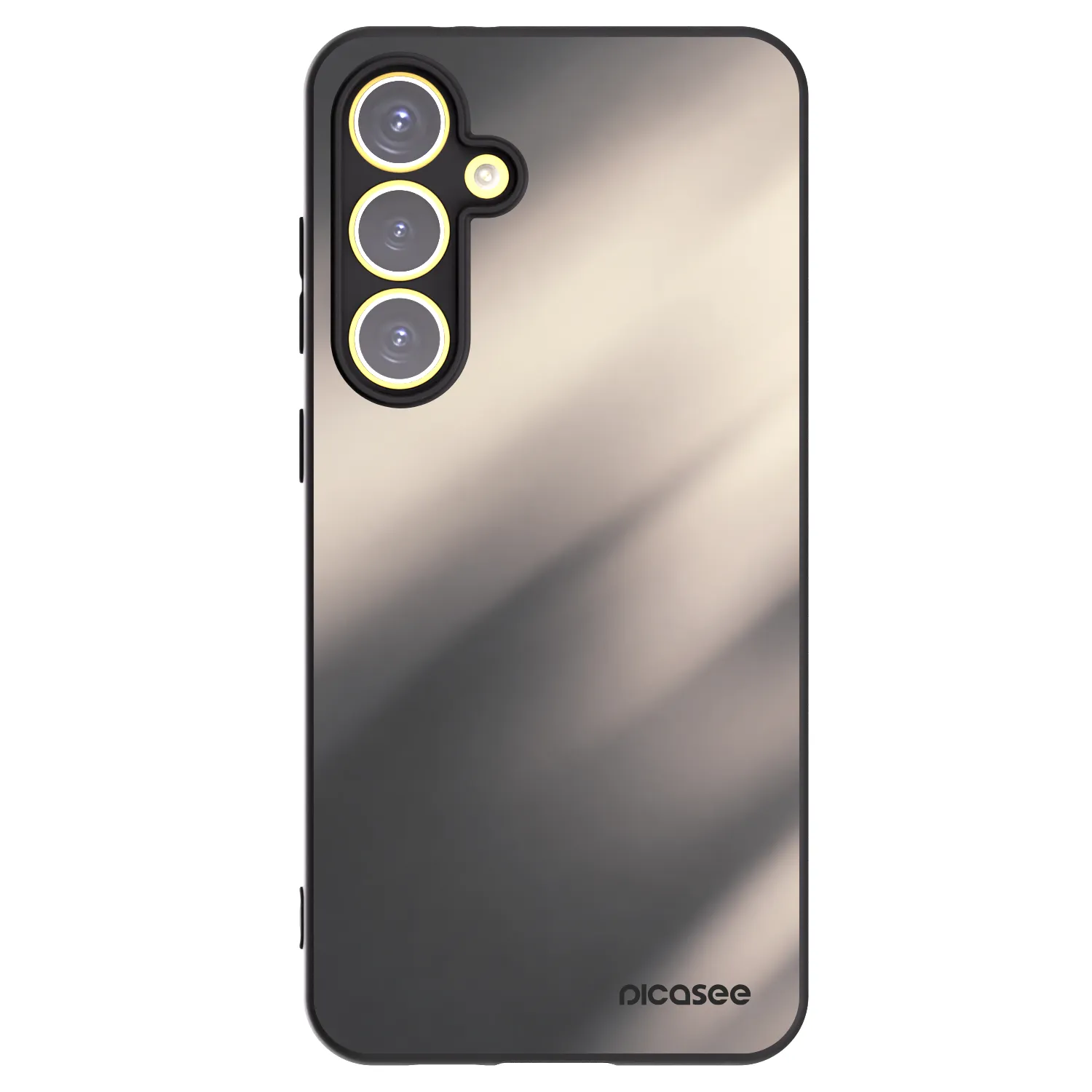 Picasee Samsung Galaxy S24 FE S721B Hülle - Schwarzes Silikon - Smoky Beige
