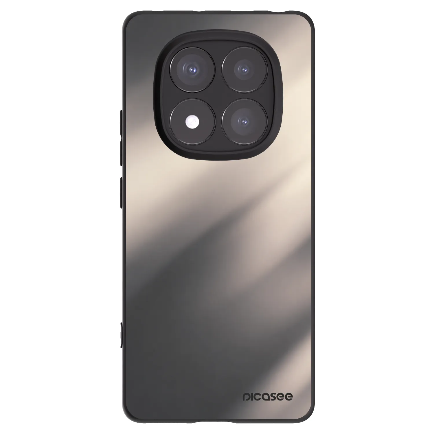 Picasee Xiaomi Redmi Note 14 Pro 5G Hülle - Schwarzes Silikon - Smoky Beige
